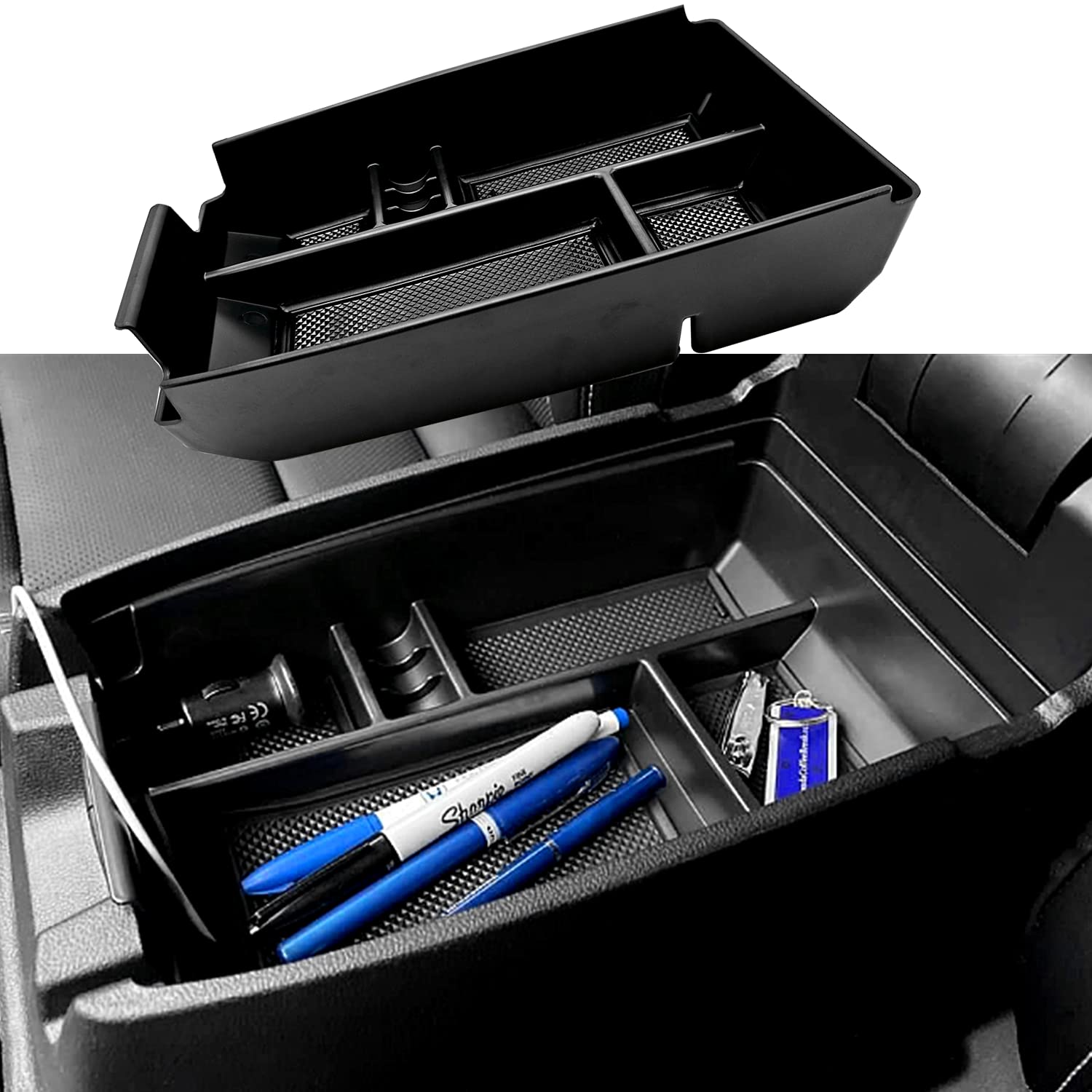 EVTIME Center Console Organizer Interior Storage Box Fits for Ford Escape 2020 2021 2022 2023 2024 and 2021 2022 2023 2024 Bronc