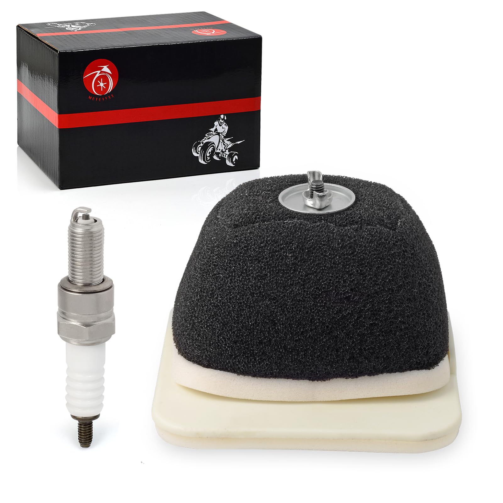 Air Filter Element Assembly & Spark Plug For Yamaha Ttr125 Ttr-125 E L Le 2000-2024 5Hp-14450-00-00