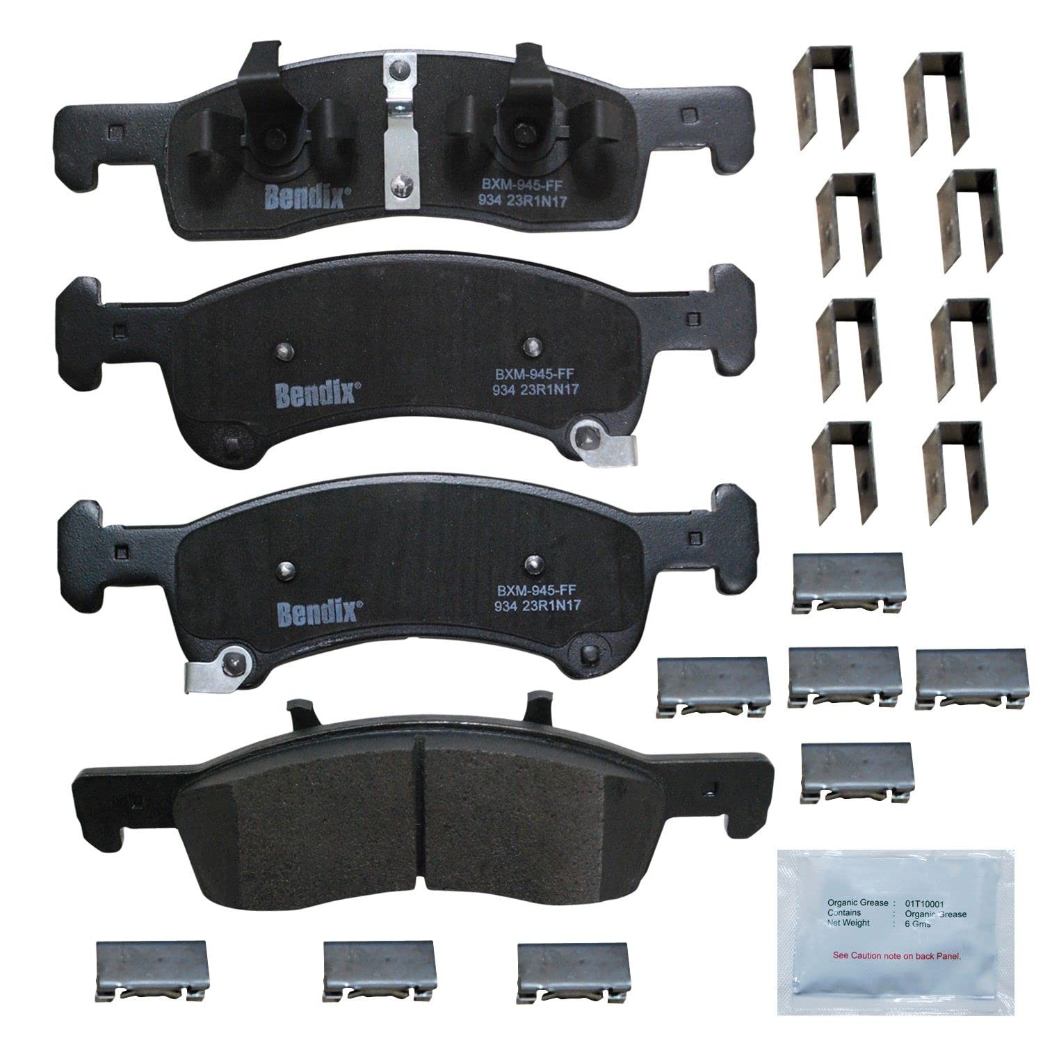 Bendix Priority1 Cfm934 Semi-Metallic Front Brake Pads For Ford Expedition 2006-2003, Lincoln Navigator 2006-2003