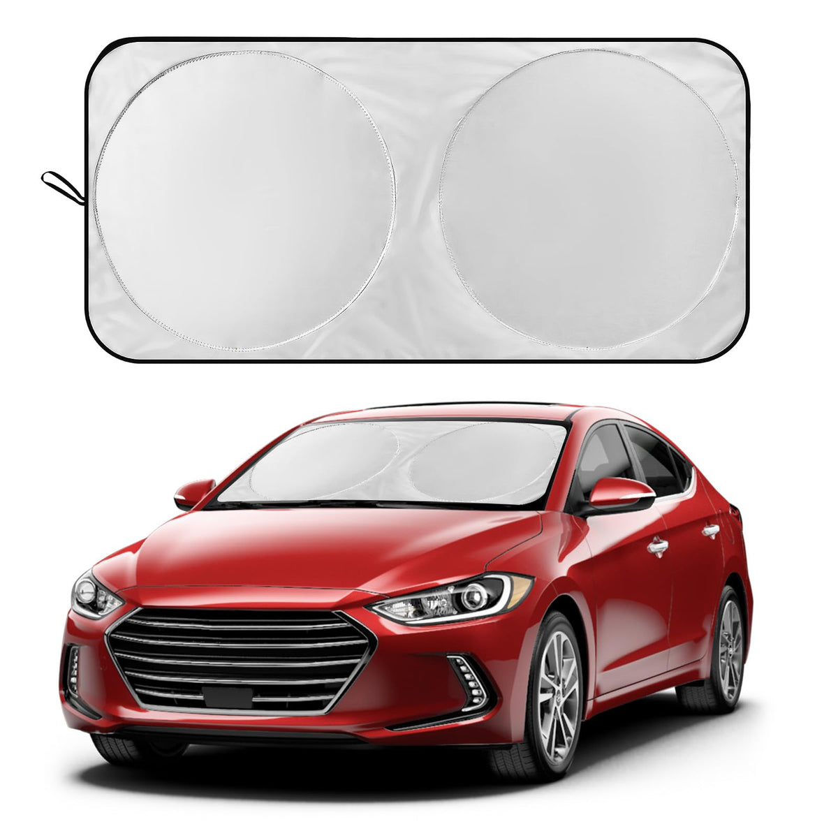 Vepagoo Car Windshield Sun Shade Window Cover Shade Interior Sun Protection 59Inx21In, Uv Rays And Sun Heat Protector, Keep The