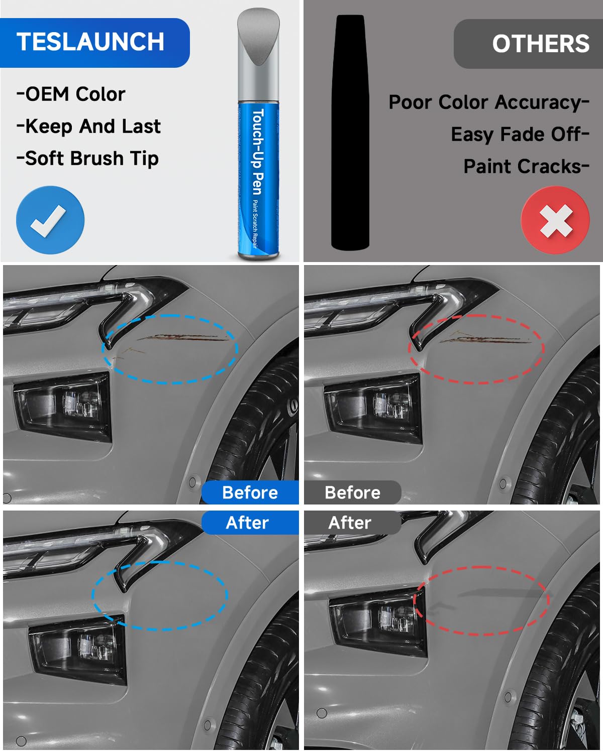UX Ingot Silver Metallic Touch Up Paint Compatible with Ford Exact Match Touch Up Paint Car Scratch Repair