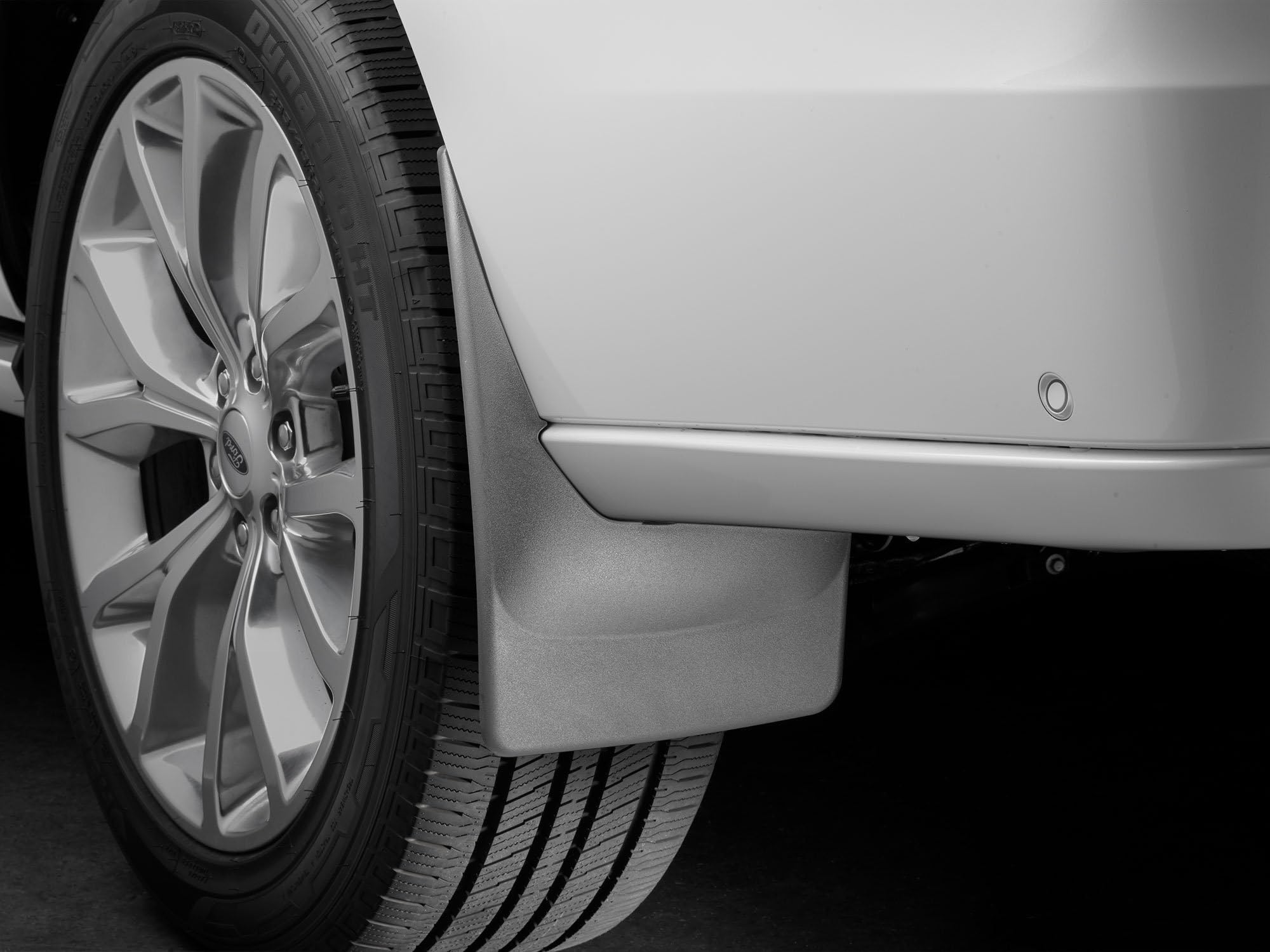 WeatherTech Custom No Drill Splash Guard MudFlaps for Ford Expedition Max - Rear Pair (120088), Black