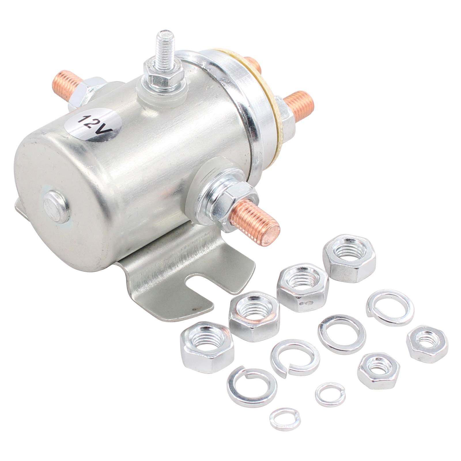 Applianpar Pack Of 2 Solenoid Relay Switch 440003 440110 24401-01 For Prestolite Ramsey Winch Golf Continuous Duty 12V 5-Terminal