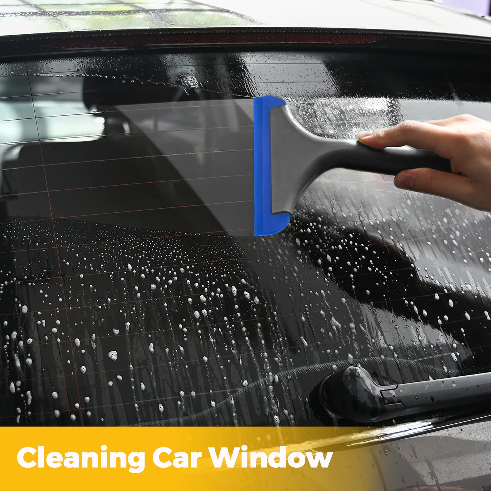 Gomake Small Silicone Squeegee Window Shower Squeegee Tool,Auto Water Blade For Car Windshield, Window, Mirror, Glass Door,Bathr