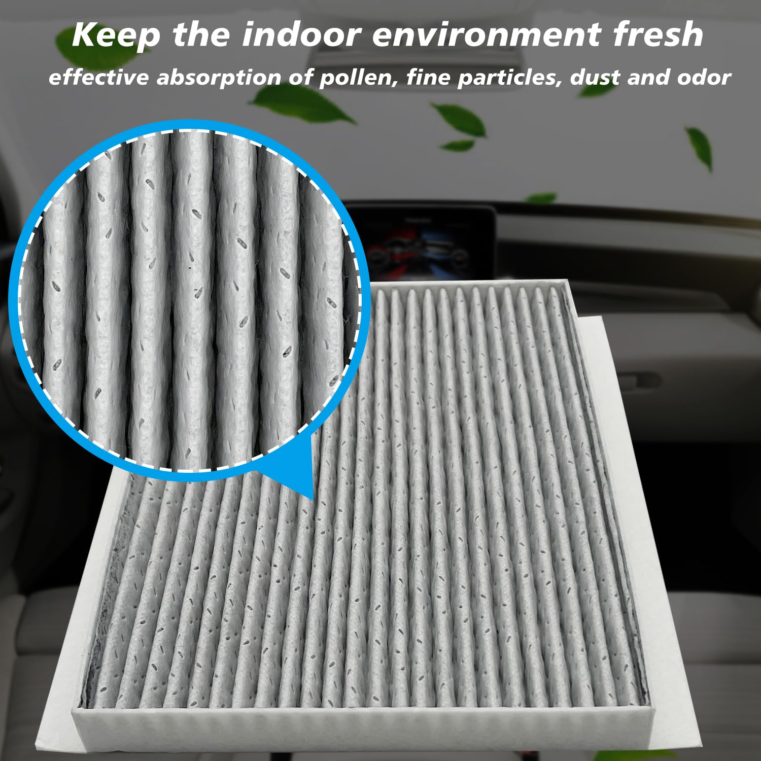 Capume Cabin Air Filter JM2H0 Fits for 2008-11 Accent, 2007-16 Elantra, 2013-14 Elantra Coupe, 2013-17 Elantra GT, 2014-18 Forte