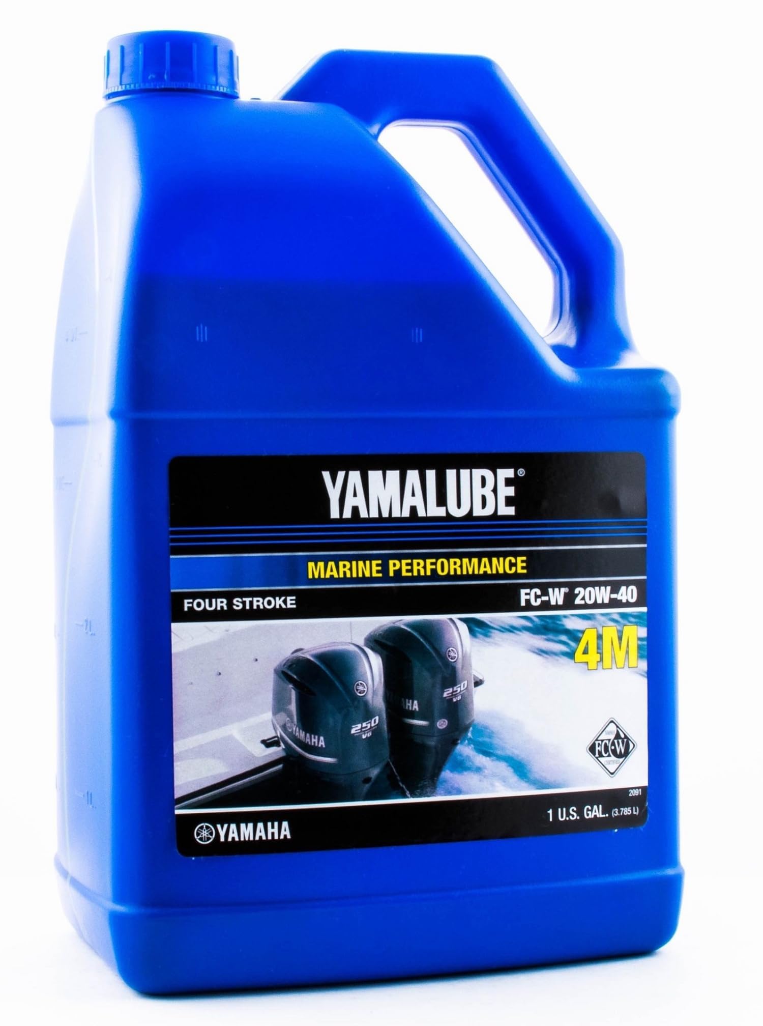 Yamaha Original OEM Yamalube LUB-20W40-FC-04 Hi Performance Full Synthetic 4M FC-W Outboard Marine Engine Oil Yamalube OEM - 1 G