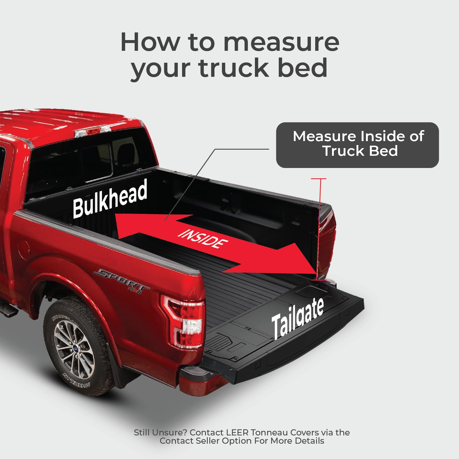 Leer Folditup | Fits 2014-2018 Gm Chevy Silverado/Gmc Sierra 1500 With 6.6 Ft Bed | Hard, Quad-Folding, Low Profile Tonneau Cove