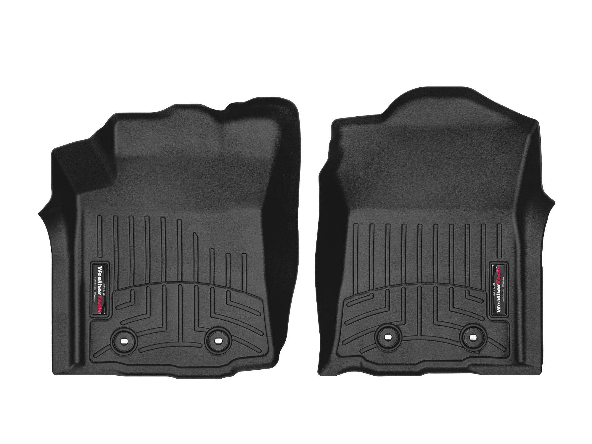 Weathertech Custom Fit Floorliners For Toyota Tacoma - 1St Row (4413011), Black