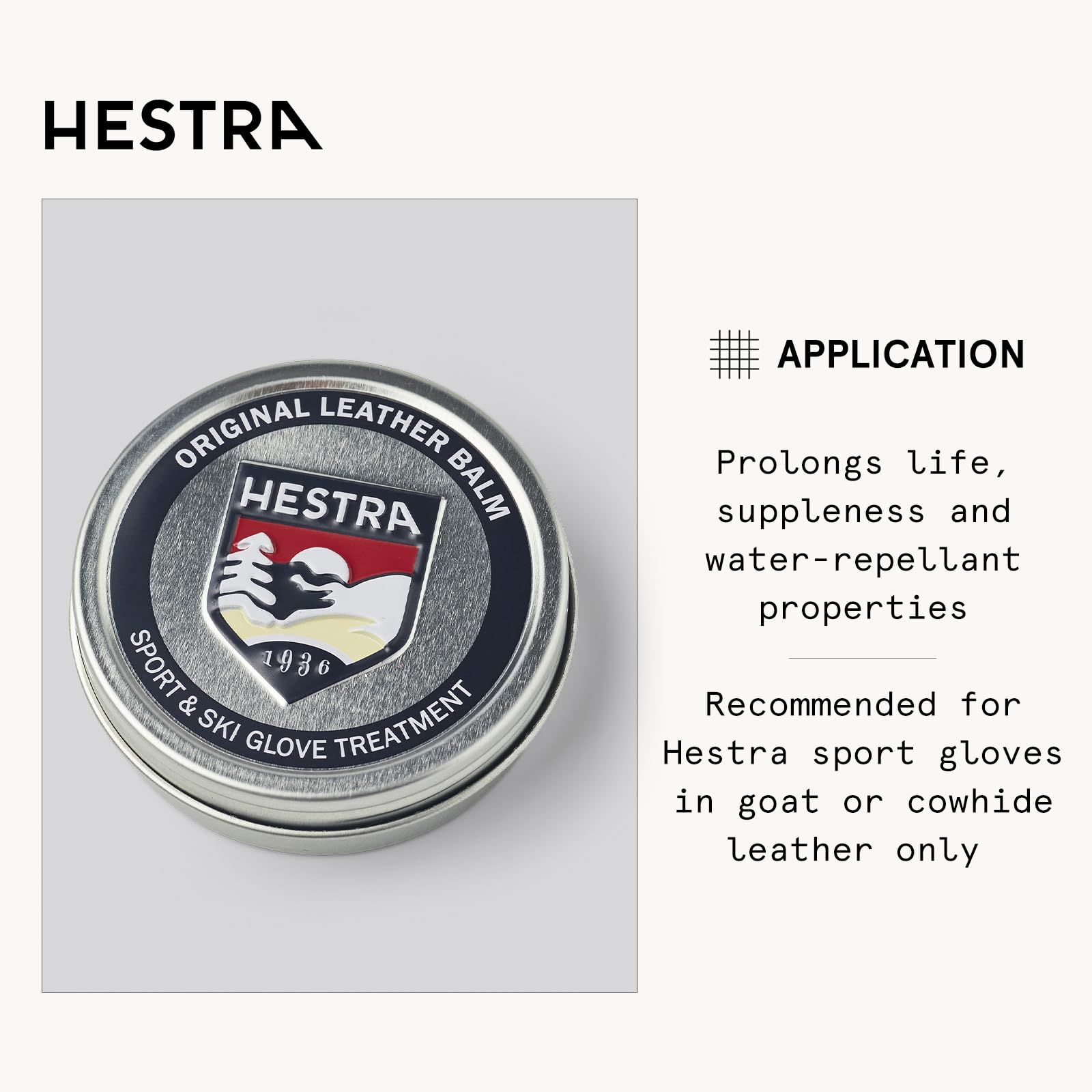 Hestra Glove & Mitt Leather Balm - All Natural Leather Conditioner & Protector