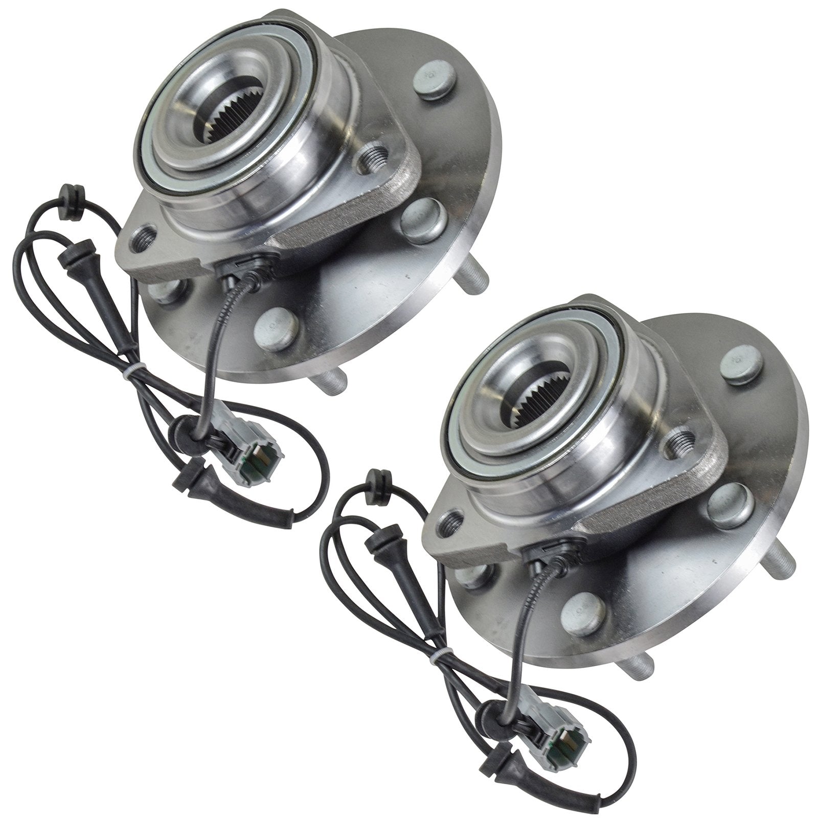 Trq Front Wheel Hub Bearings Assembly Set Compatible With 2004-2007 Infiniti Qx56 2005-2007 Nissan Armada 2004 Pathfinder Pathfi