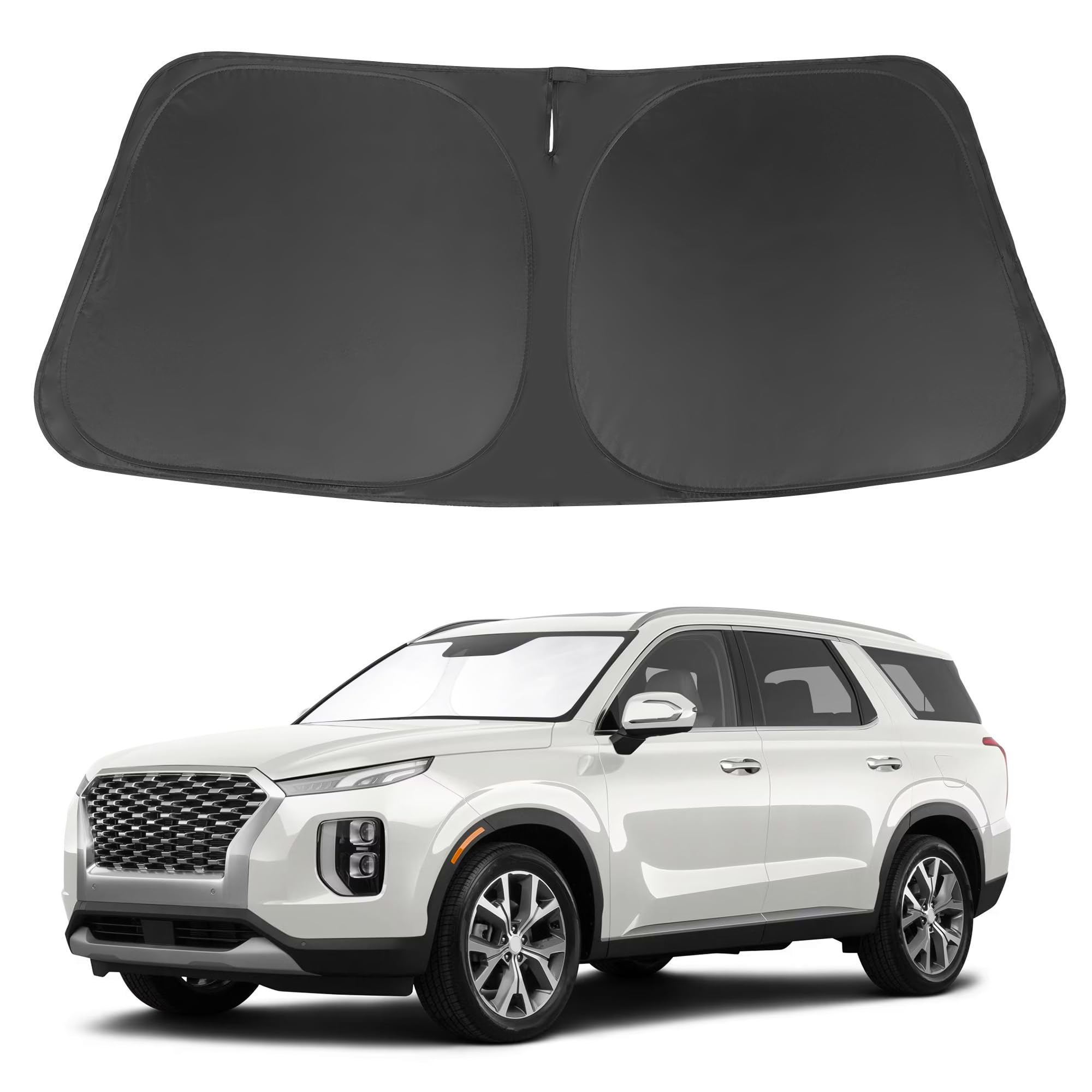 Windshield Sun Shade Compatible With 2020 2021 2022 2023 2024 2025 Hyundai Palisade Accessories Front Sunshade Sun Visor Protect