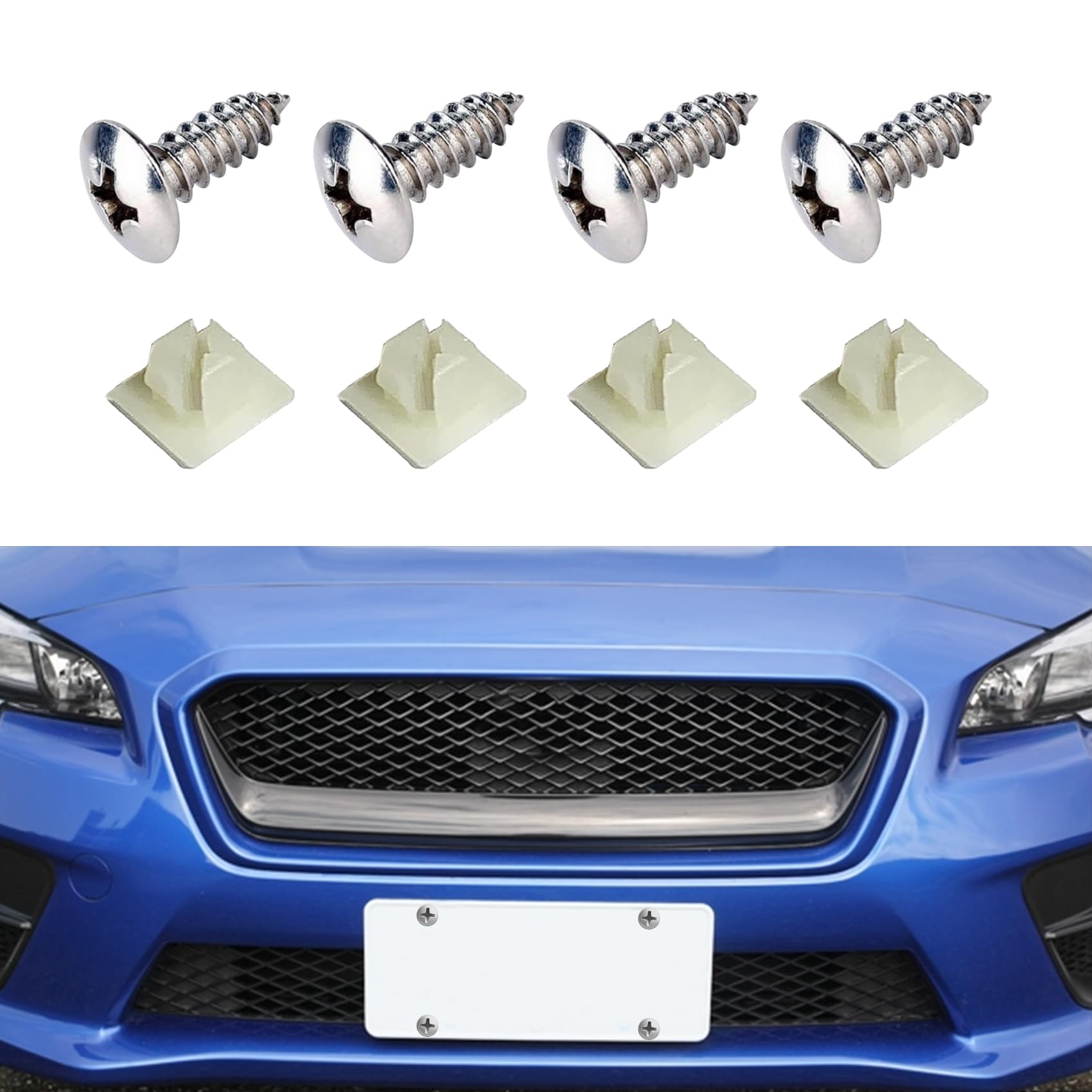 4Sets License Plate Screws, License Plate Bolts, License Plate Screw Kit, 4755299 3907444 A11719 Car Parts Stainless Steel Licen