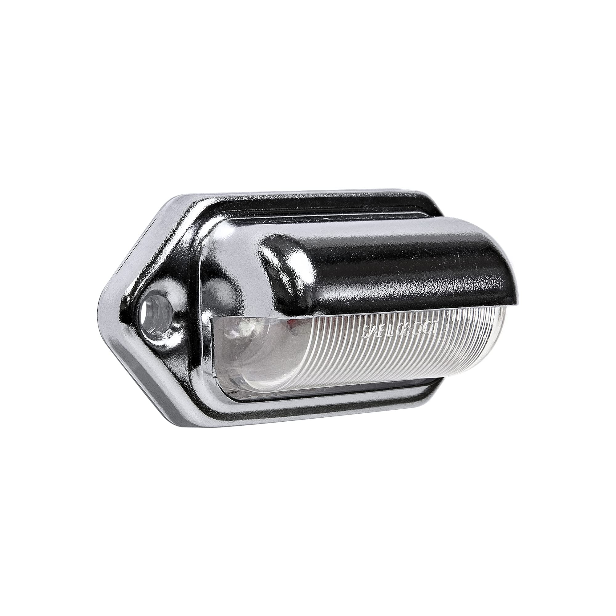 True Mods 1Pc Trailer Led License Plate Light [Dot Fmvss 108] [Sae L] [Chrome-Finish] [Surface Mount] [Waterproof] [12V Dc] Cour