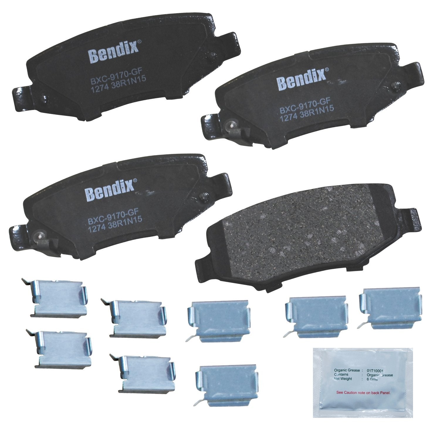 Bendix Priority1 Cfc1274 Ceramic Rear Brake Pads For Dodge Nitro 2012-2007, Jeep Liberty 2013-2008, Wrangler 2017-2007, Wrangler