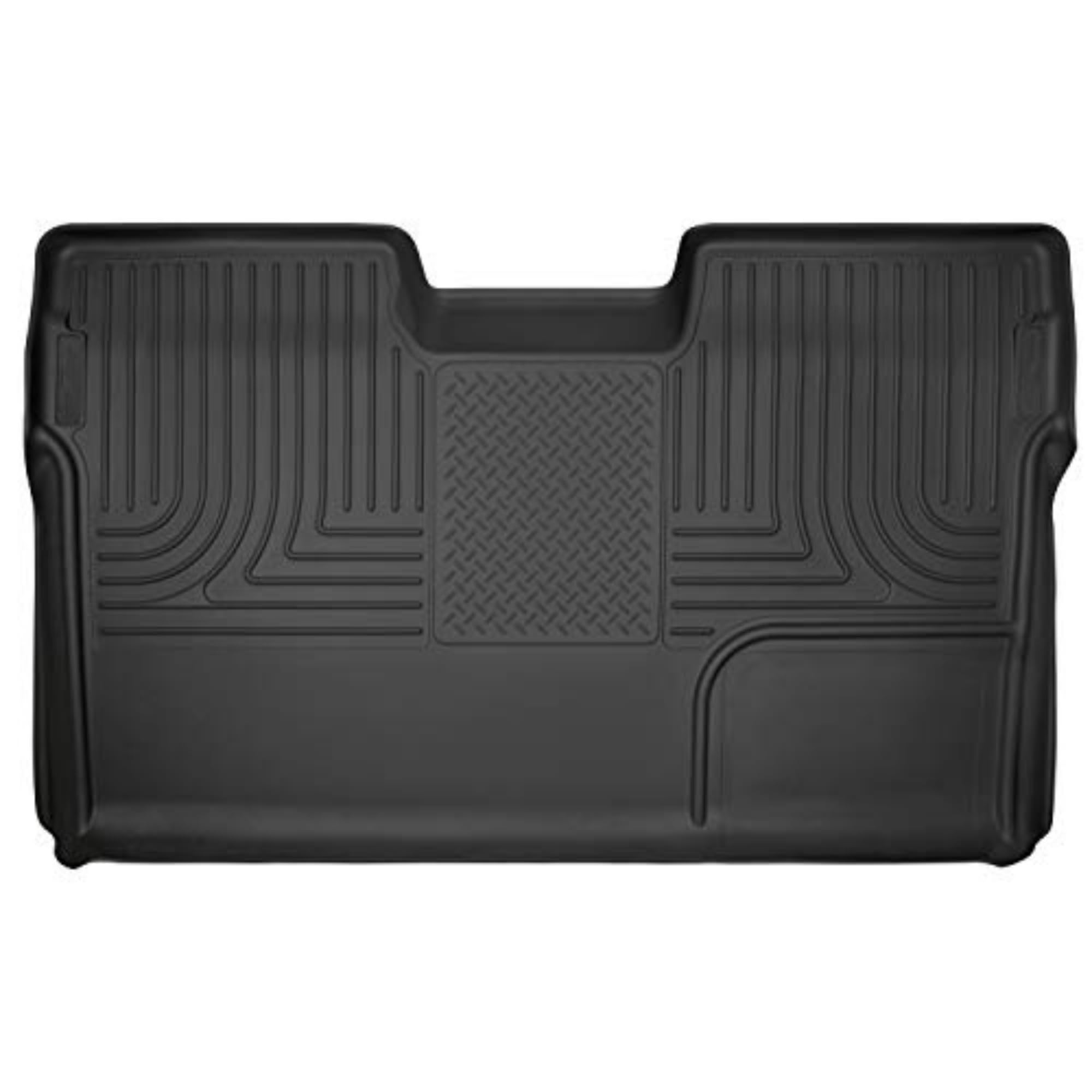 Husky Liners Weatherbeater Floor Mats | Fits 2009-2014 Ford F-150 Supercrew Cab W/Out Manual Shifter | 2Nd Row, 1-Pc Black - 19331