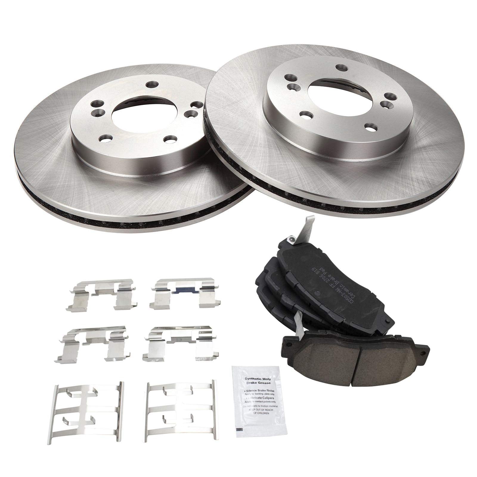 Trq Front Brake Pad & Rotor Kit Brake Pads Brake Rotor Ceramic Compatible With 1997-2001 Acura Integra 1991-1995 Legend 1996-199