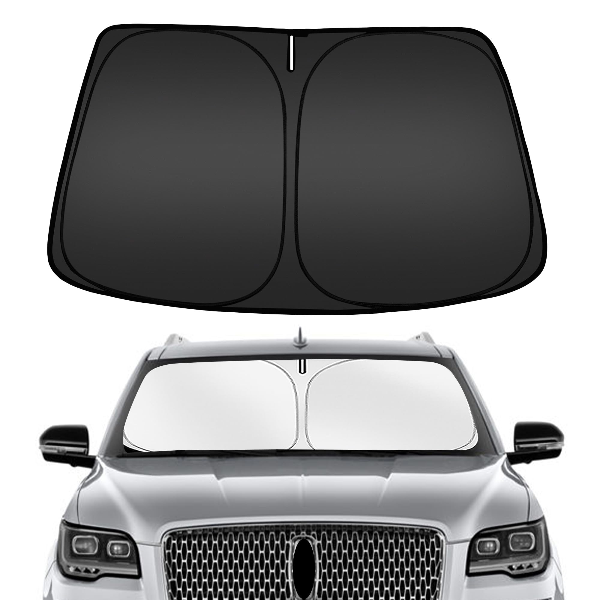Arismotor Windshield Sun Shade For Lincoln Navigator 2018-2025, Custom Fit Foldable Front Window Sunshade Sun Visor Protector, B