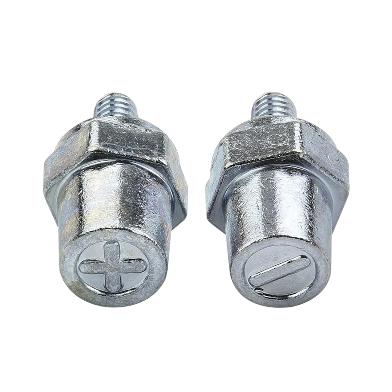 Ampper M8 Thread Male Zinc Battery Terminal Charging Posts, M8 Battery Post Adapter (+/-) For Extension, Pack Of 2