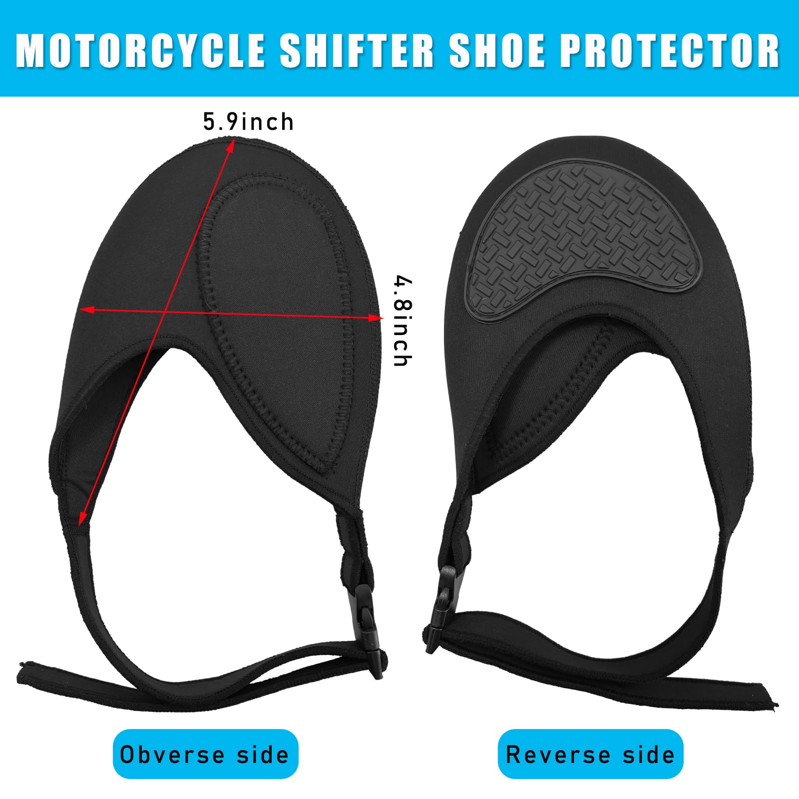 Suvnie Motorcycle Shifter Shoe Protector, Motorbike Protective Gear Shifter Cover, Adjustable Anti-Slip Boot Shift Guards Pad, T