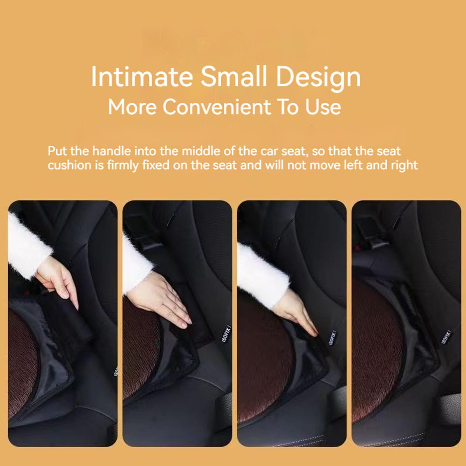 360 Rotating Seat Cushion for Car,Swivel Car Seat for Car for Elderly Support, Non Slip, Memory Foam, Ergonomic Design (Black)