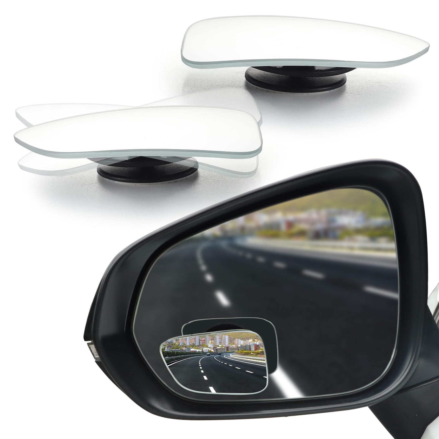Livtee Blind Spot Car Mirror, Hd Glass Frameless Convex Side Mirror Blindspot, Wide Angle Rear View Car Mirrors For Cars Suv Trucks And Rvs - Car Accessories