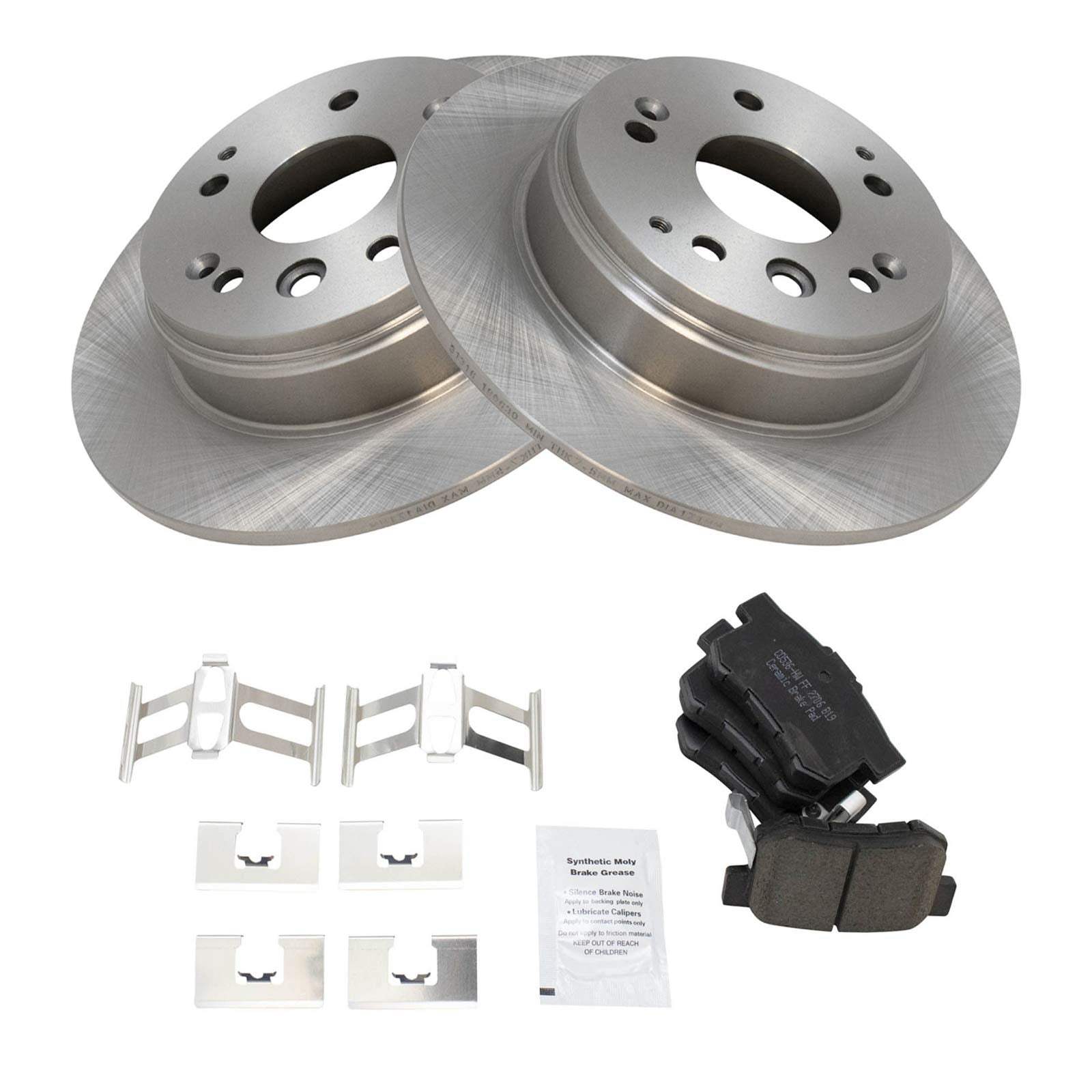 Trq Premium Ceramic Brake Pad & Rotor Set Rear For Honda Element Acura Tl