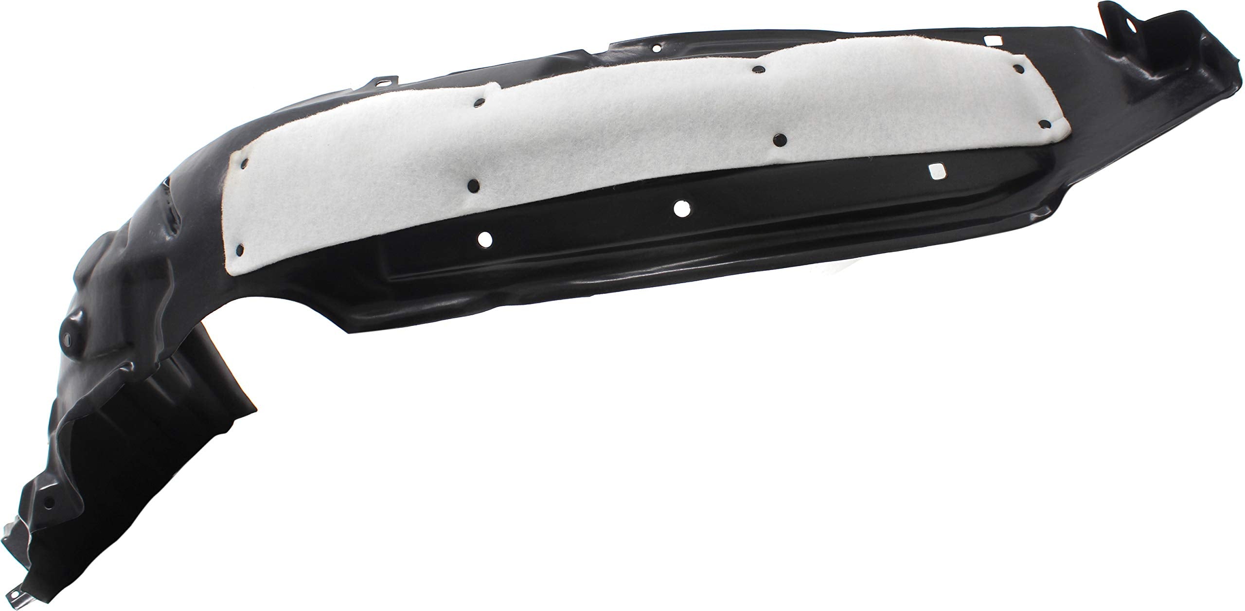 Evan Fischer Fender Liner for 2017-2019 Toyota Corolla, Front Passenger Side, Black, Plastic Material