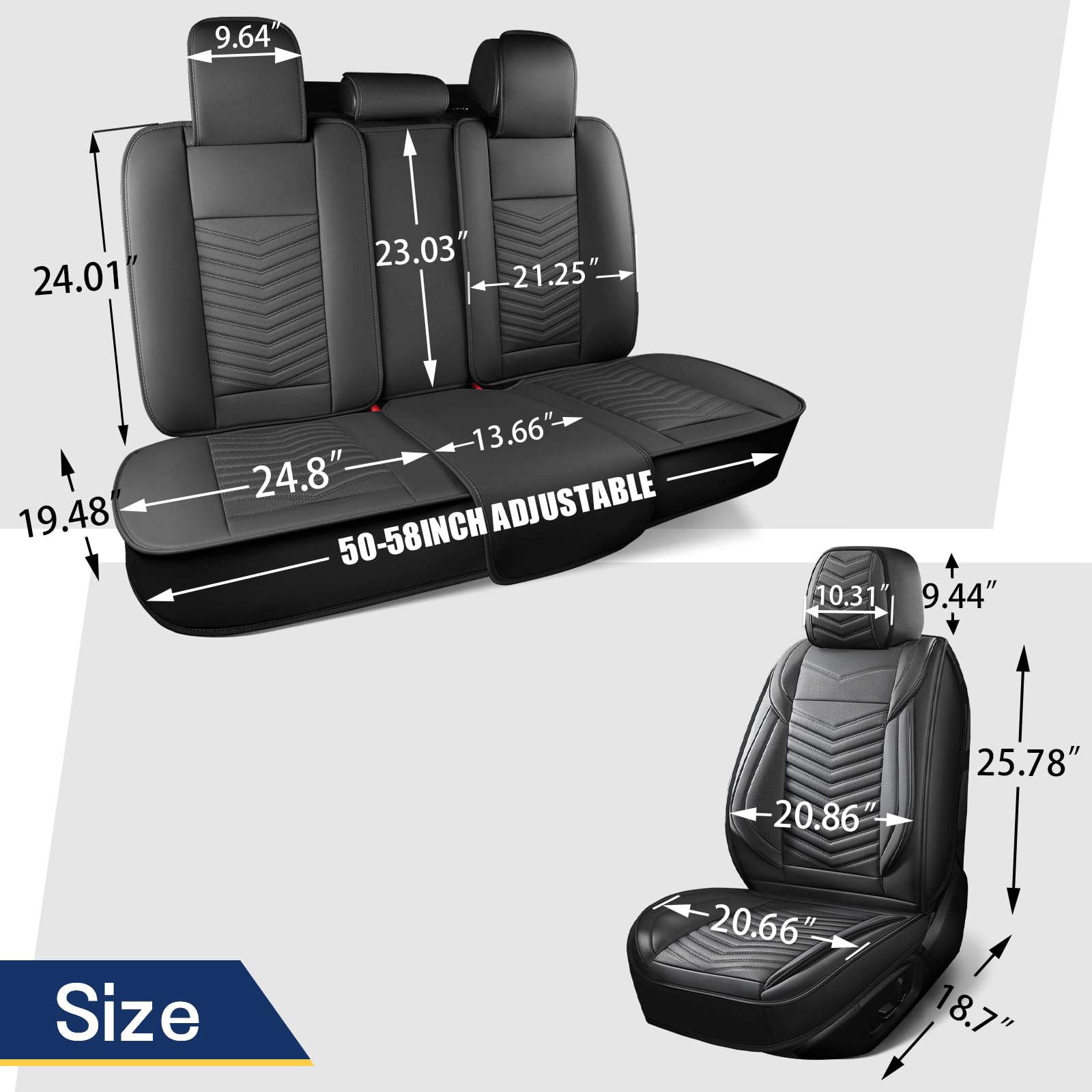 Hchengkikz Car Seat Covers,Breathable And Waterproof Faux Leather Automotive Seat Covers For Cars,Universal Driver Seat Cover Wi