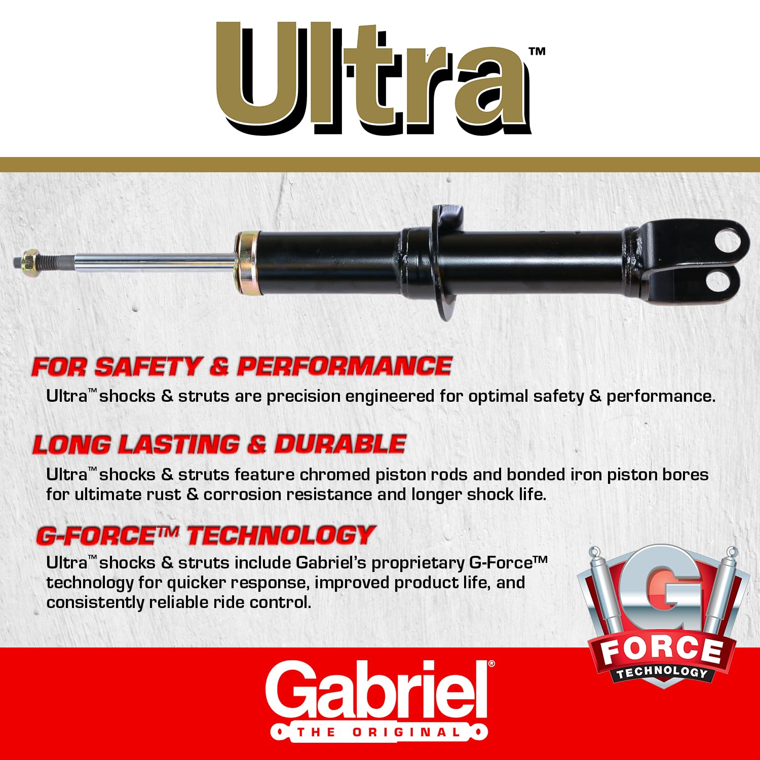 Gabriel G51718 Ultra Front Strut For Chevrolet Trailblazer, Chevrolet Ssr; Gmc Envoy; Isuzu Ascender; Oldsmobile Bravada; Saab 9