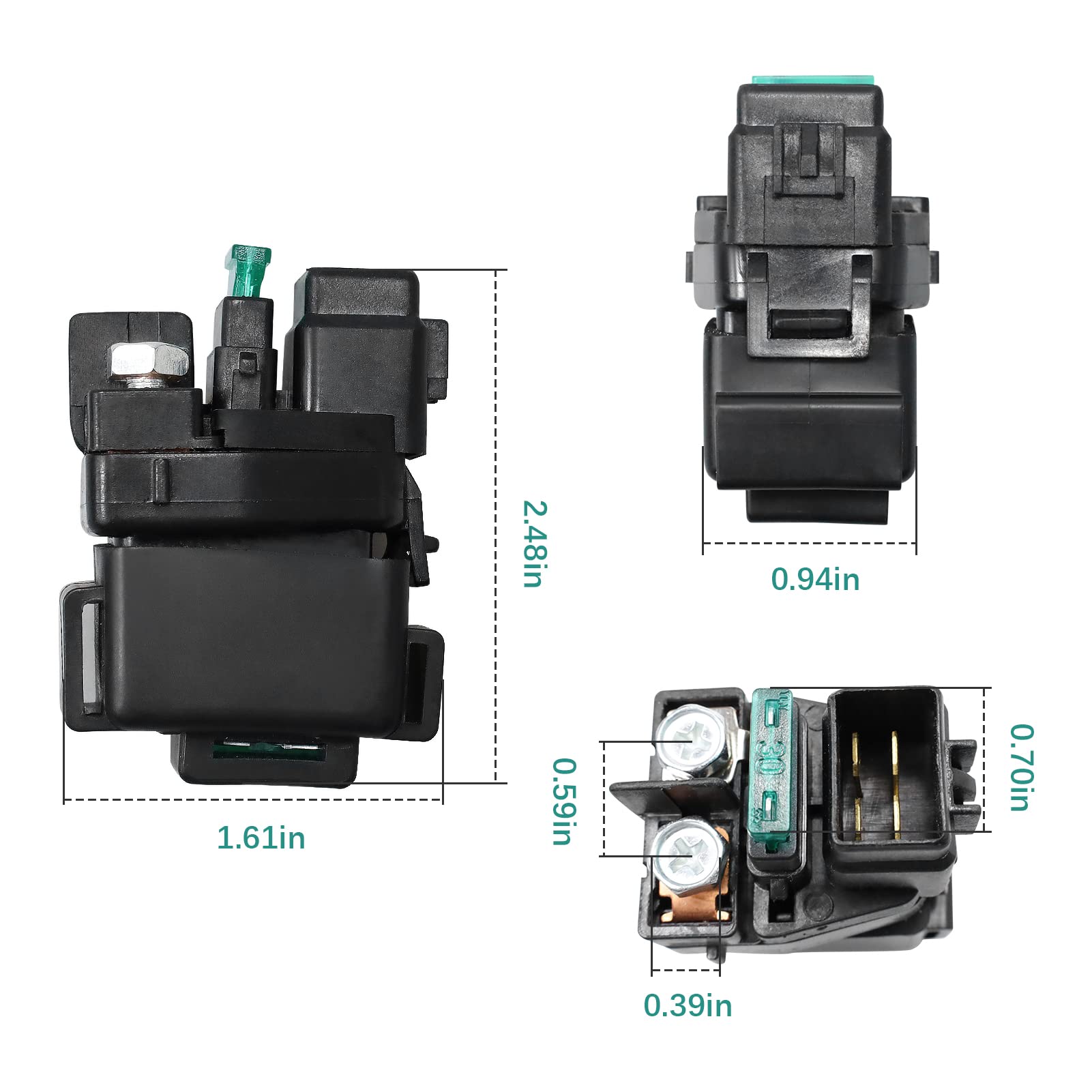 LOCOPOW Starter Solenoid Relay for Arctic Cat 400 500 2x4 4x4 1998-2005 Suzuki DR650 1996-2022 Hayabusa GSX1300R 1999-2007 GSX-R