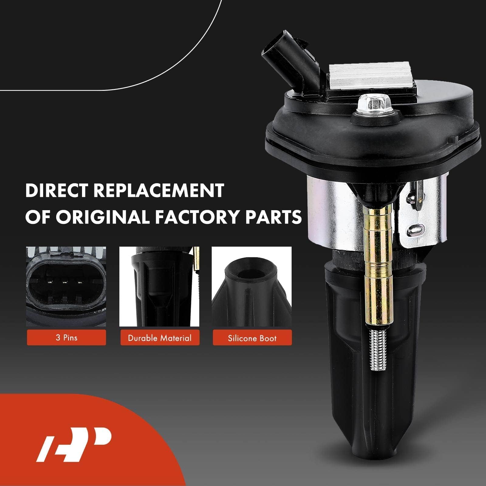 A-Premium Set Of 5 Ignition Coil Pack And Iridium Spark Plugs Compatible With Chevrolet Trailblazer 2002-2005 & Gmc Canyon 2004-