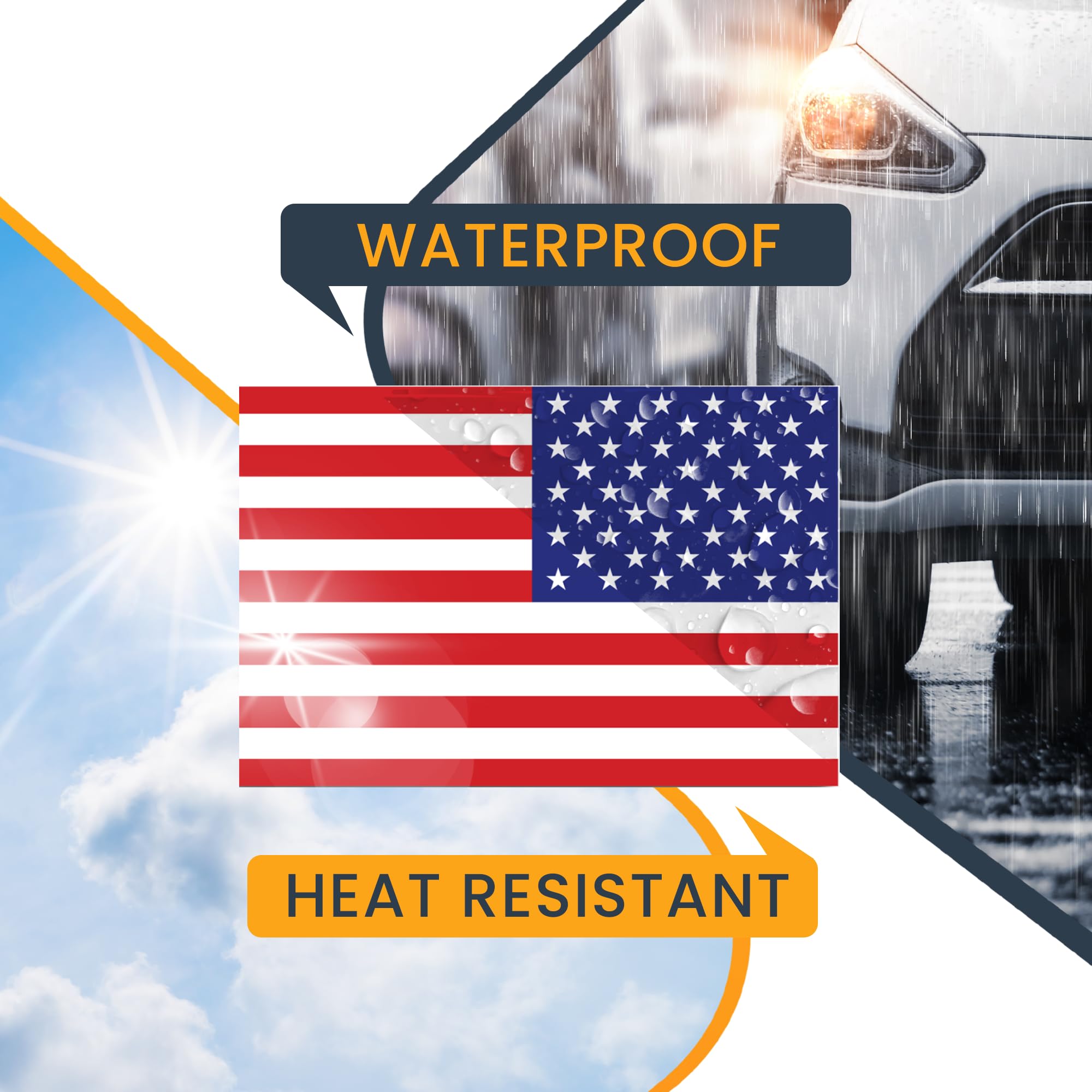 Magnet Me Up Reverse American Flag Decal, 4X6 Inch, Red, White, Blue, Heavy-Duty Automotive Magnet For Car, Truck, Suv, Or Any M