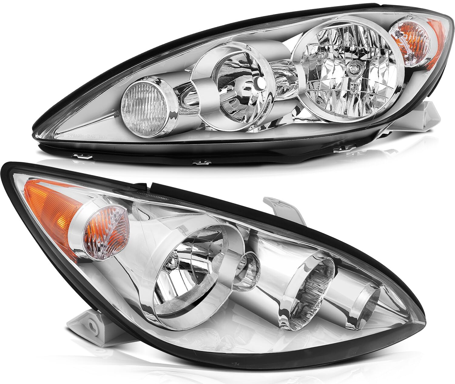 OCPTY Headlight Assembly Pair Replacement for Toyota Camry 2005-2006 Bulbs Not Included