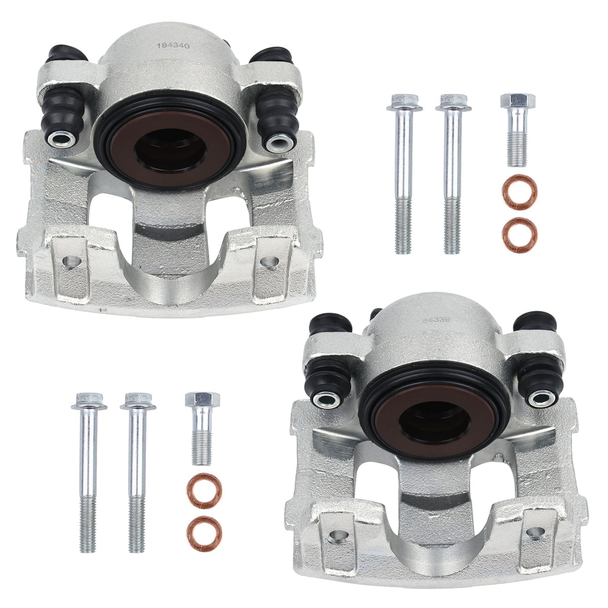 Autoround 184340 184339 Front Disc Brake Caliper Assembly fit for Jeep Cherokee 1990-2001/ Wrangler 1990-2006/ Grand Cherokee 93