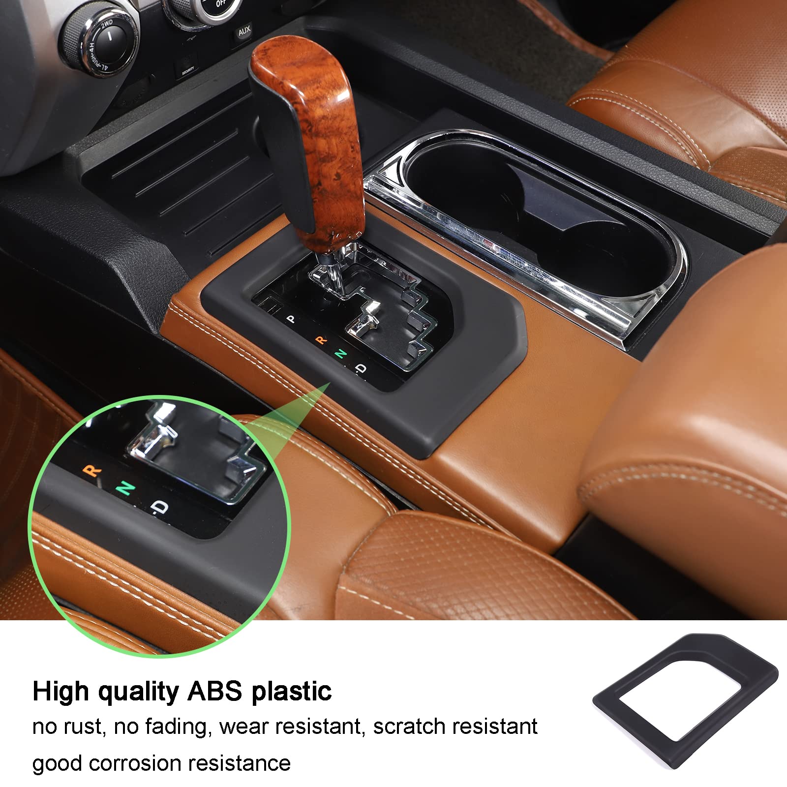 Llkuang For Toyota Tundra 2014-2021 Abs Center Console Gear Shift Panel Frame Trim Car Accessories (Matte Black)