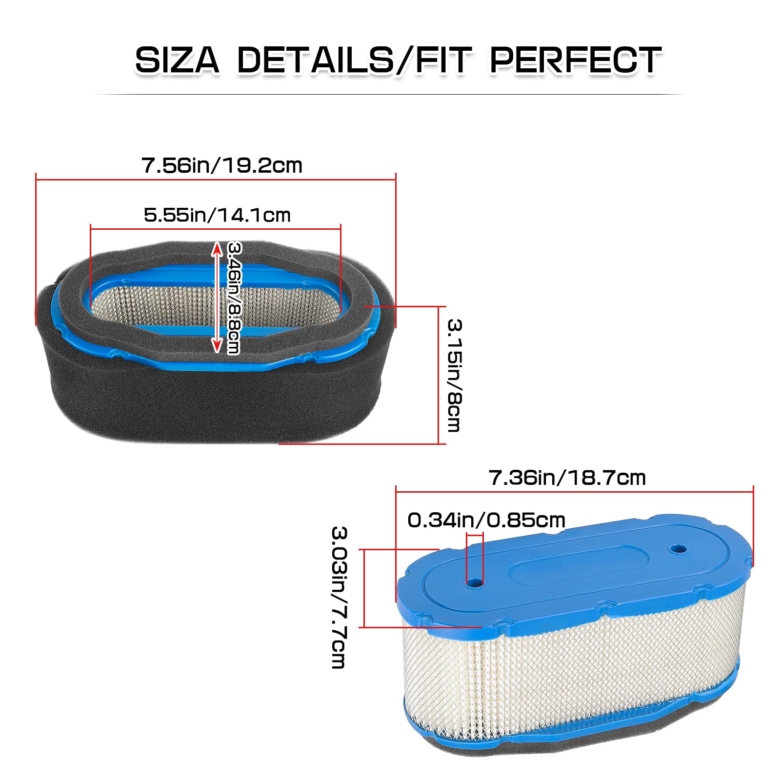 11013-7027 11013-7024 Air Filter & Pre Filter for Kawasaki FH601V FH641V FH680V FH721V for 19-25HP vertical shaft engines
