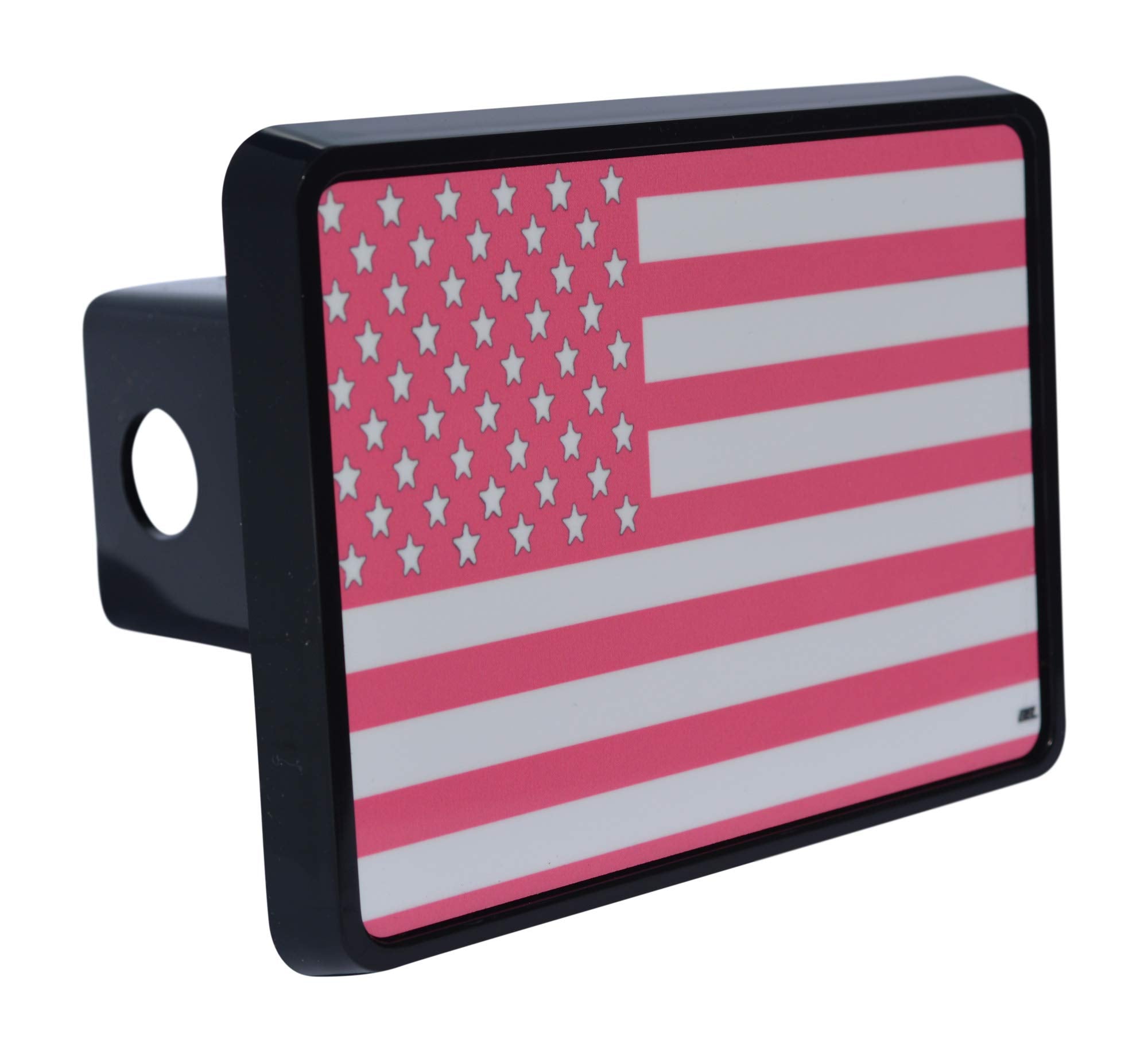 Rogue River Tactical Pink USA American Flag Trailer Hitch Cover Plug US Patriotic for Her Women