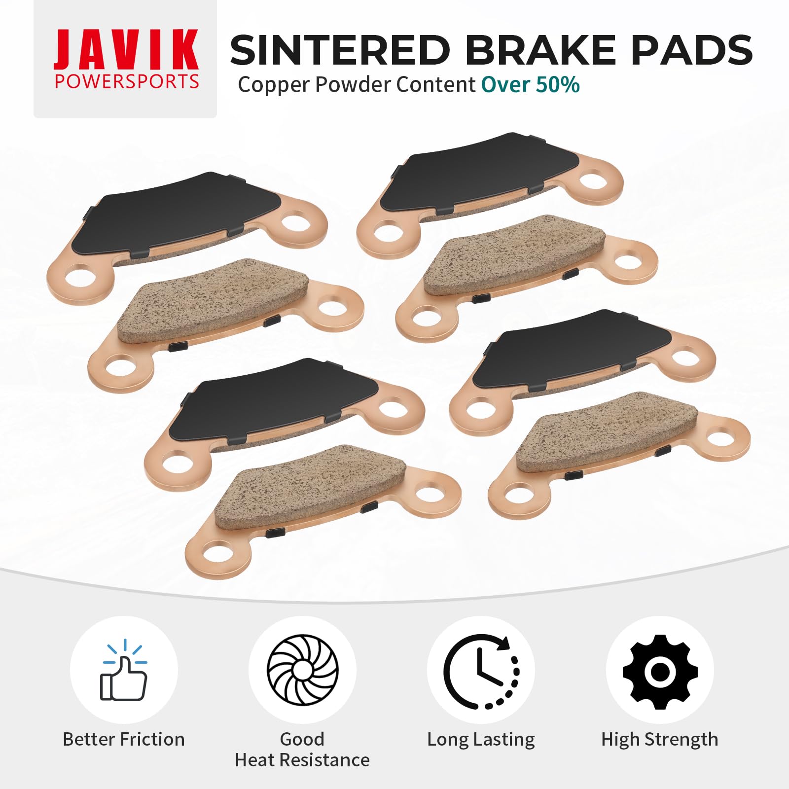 Front & Rear Brake Pads Sintered For John Deere Gator Xuv 620I 850D Tx Hpx 615E 815E Gas Diesel Oem# Am141182
