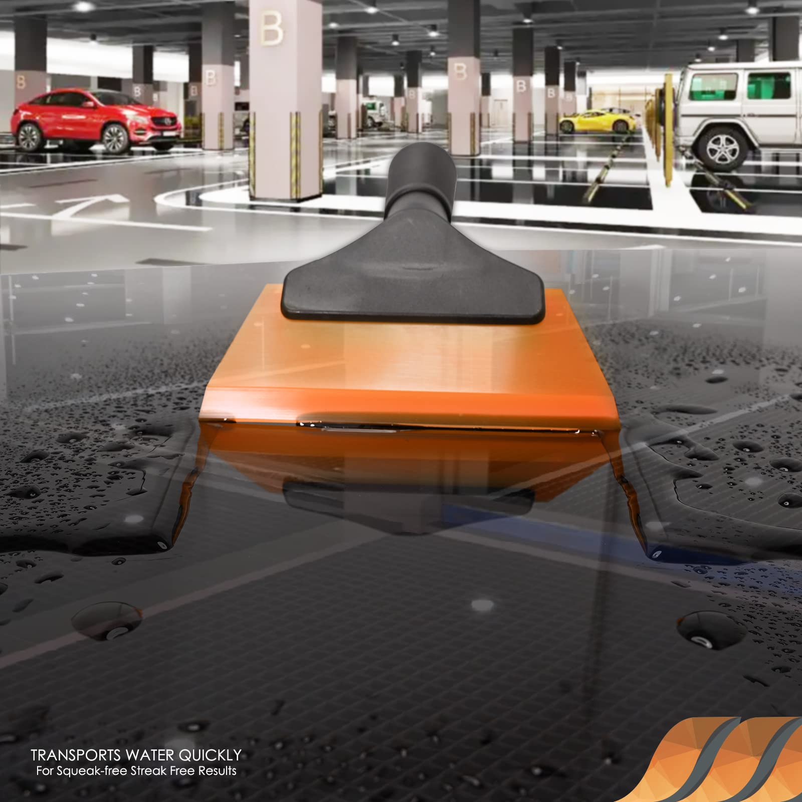 Ehdis Small Squeegee 5 Inch Rubber Window Tint Windshield Scraper For Car,Glass, Mirror, Shower, Door,Bathroom Cleaning(Orange, 2)