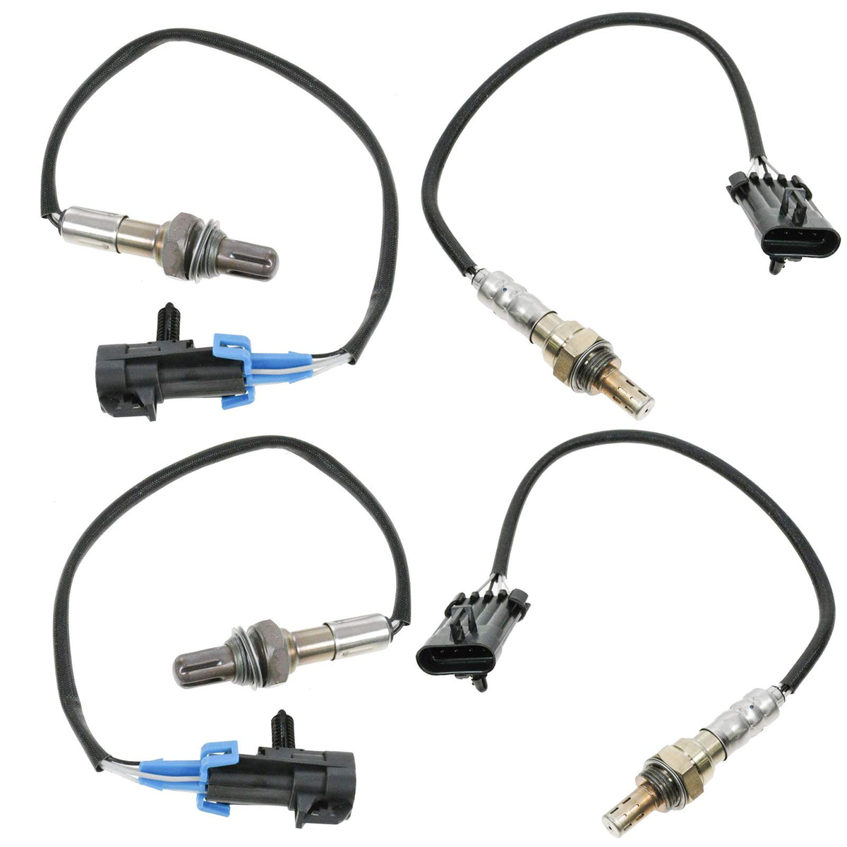 TRQ Upstream & Downstream Oxygen Sensor Kit Set of 4 for Chevy GMC Buick Cadillac