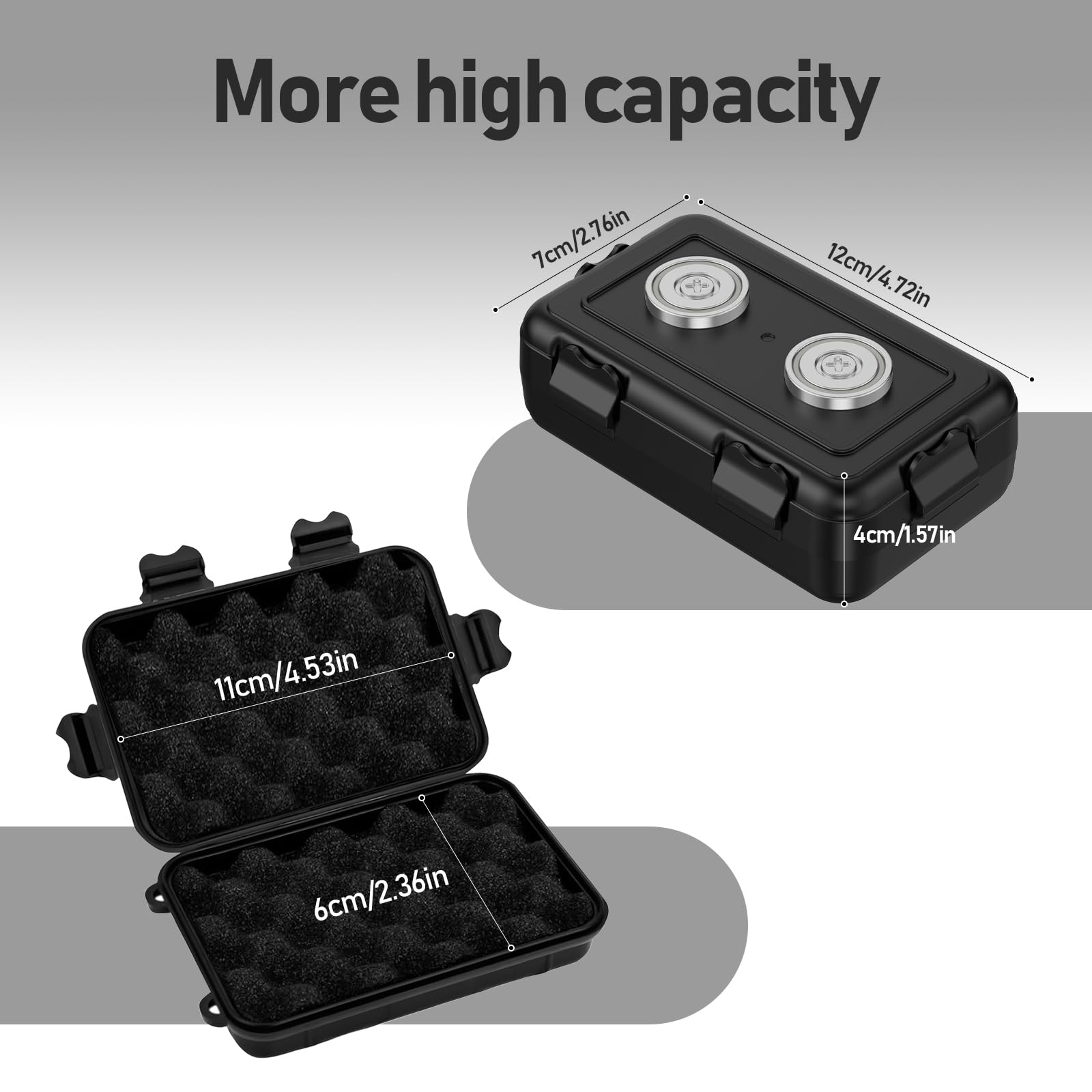 Magnetic Key Box, Hide A Key Magnetic Car Key Holder Key Hider, Waterproof Hidden Key Holder Car Key Case For Outdoor Travel, Ma