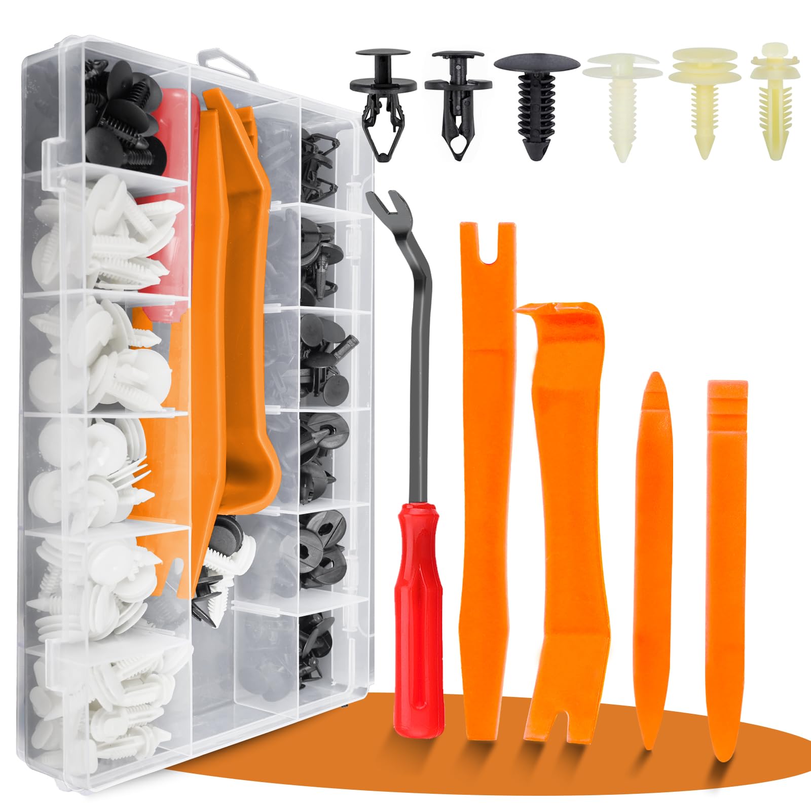 Otuayauto 125Pcs Door Trim Clips 6 Most Popular Sizes Replacement For Gmc Buick - Bumper Fender Retainer Clips With 5Pcs Fastene