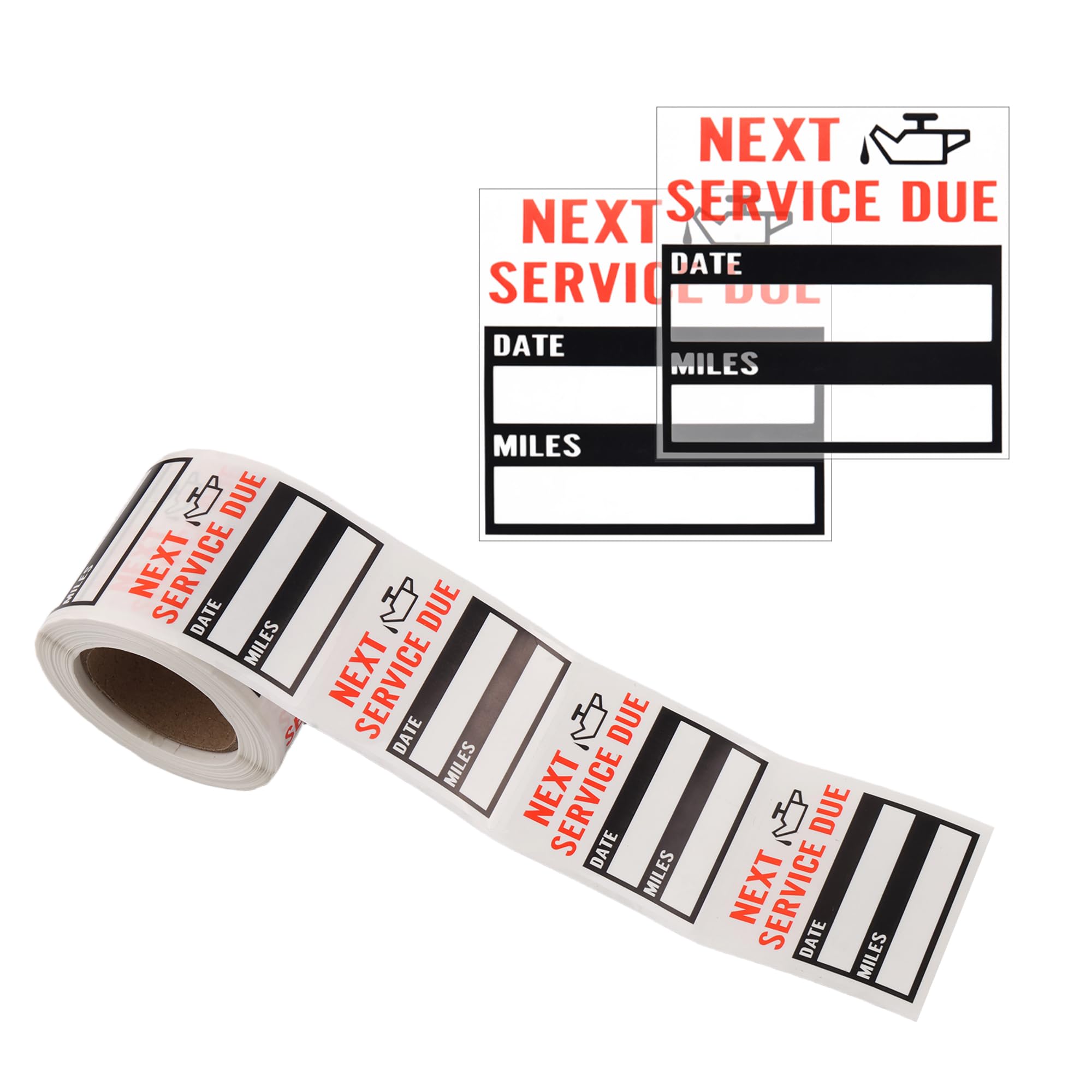 300PCS Car Oil Change Stickers for Windshield,Next Service Due Sticker,2x2 Removable Vinyl Stickers for Most Cars Trucks SUVs (R