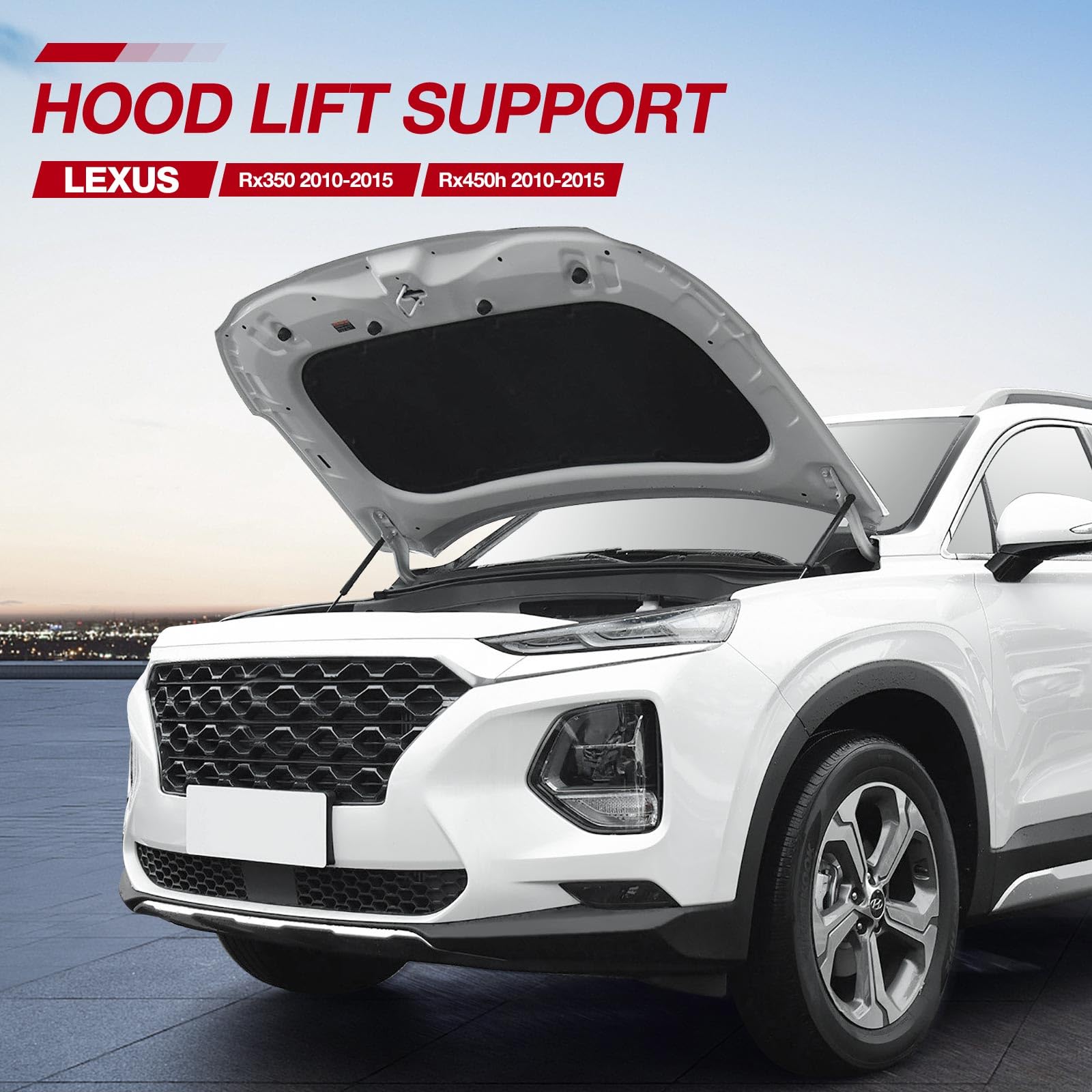 Vepagoo 6755 Front Hood Lift Supports Gas Shocks Struts Spring Compatible With 2010-2015 Lexus Rx350,2010-2015 Lexus Rx450H, Pm3