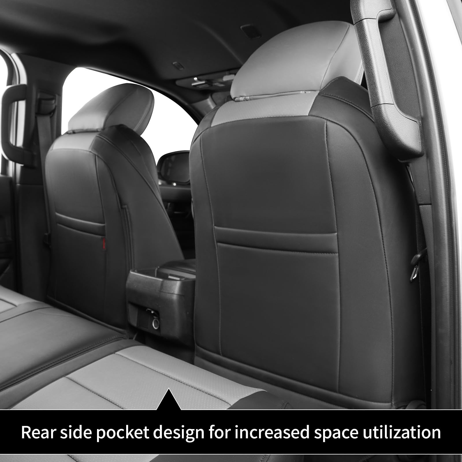 Coverdream Leather Seat Covers Custom Fit For 2024 2025 Toyota Tacoma Double Cab Sr,Sr5,Trd Sport,Trd Off-Road,Limited,Full Cove