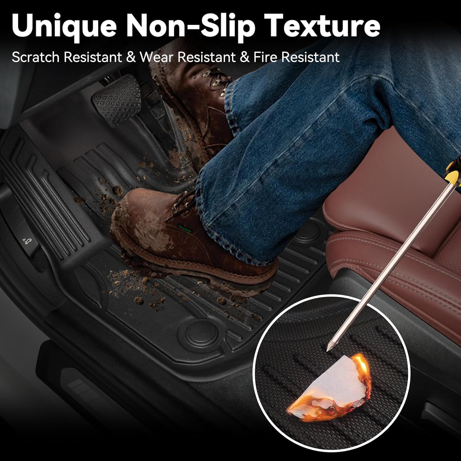 Aomsazto Floor Mats Compatible With 2013-2018 Toyota Rav4 All Weather Floor Liner Tpe Custom Fit Mats For Toyota Rav4 1St & 2Nd