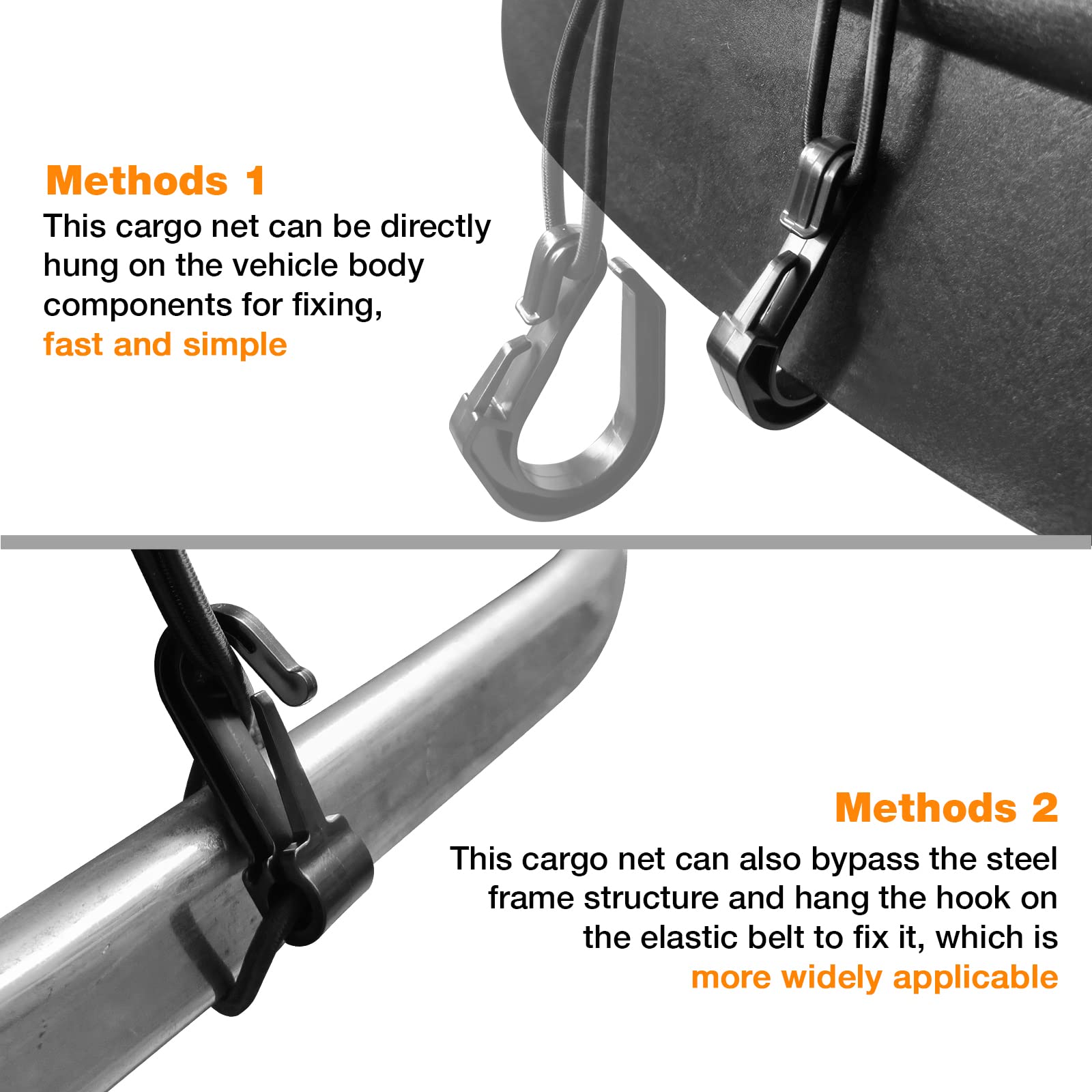 Sardvisa Upgrade Cargo Net For Motorcycle Helmet Storage, 10''X11'' High-Elastic Double Layer Bungee Net With 4 Strong Hooks, Lu