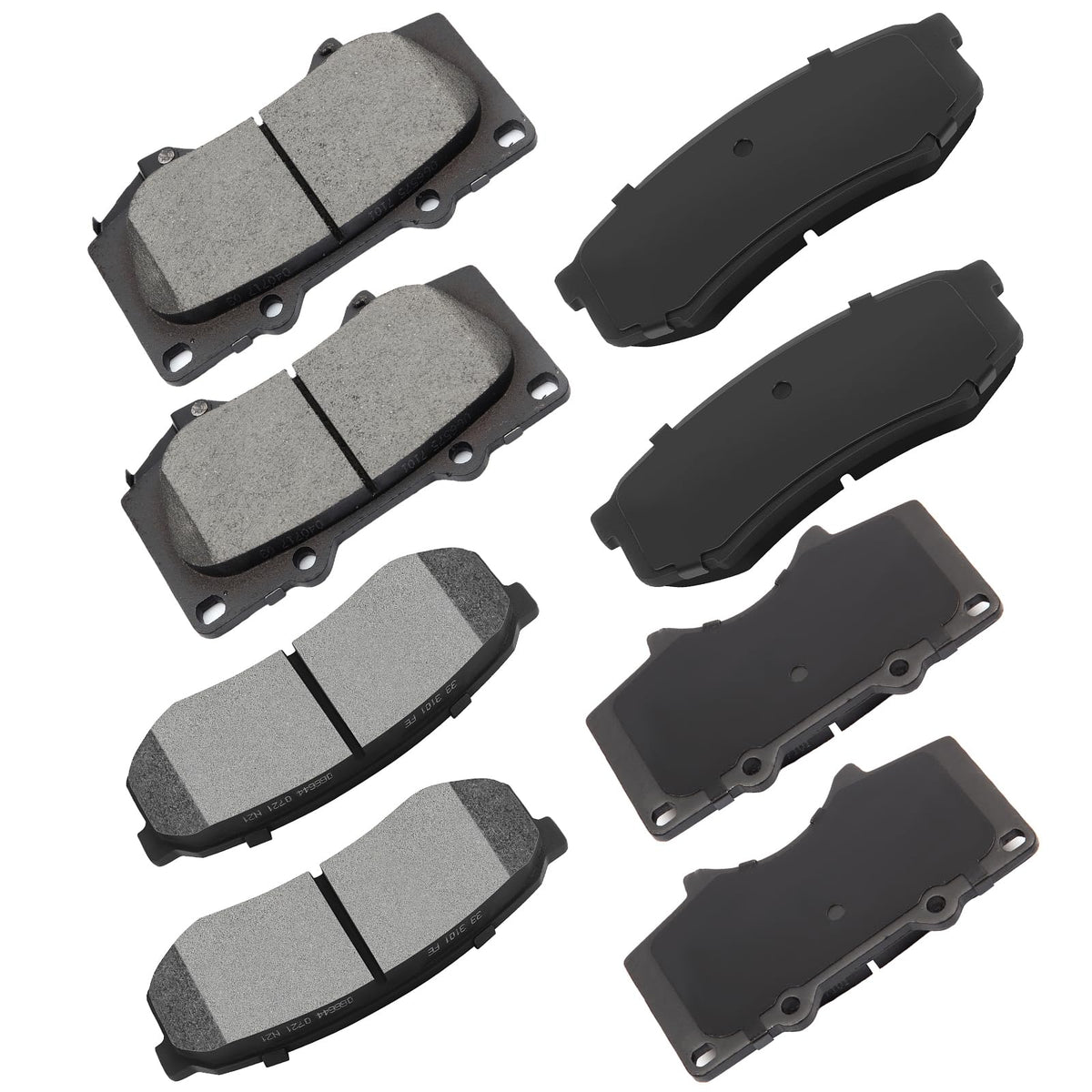 Cciyu D976 D606 Ceramic Front Rear Disc Brake Pad Set For 10-19 For Lexus Gx460, 03-09 For Lexus Gx470, 03-19 For Toyota For 4Ru