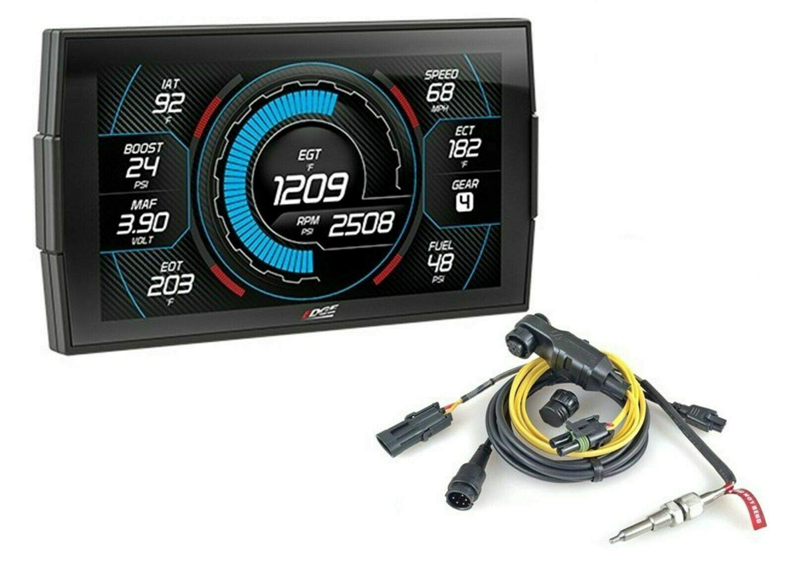 Edge Products CTS3 84130-3 Touch Screen OBD2 Monitor Gauge Scanner & EGT Probe Pyrometer Kit 98620 Compatible with 1996 Vehicles