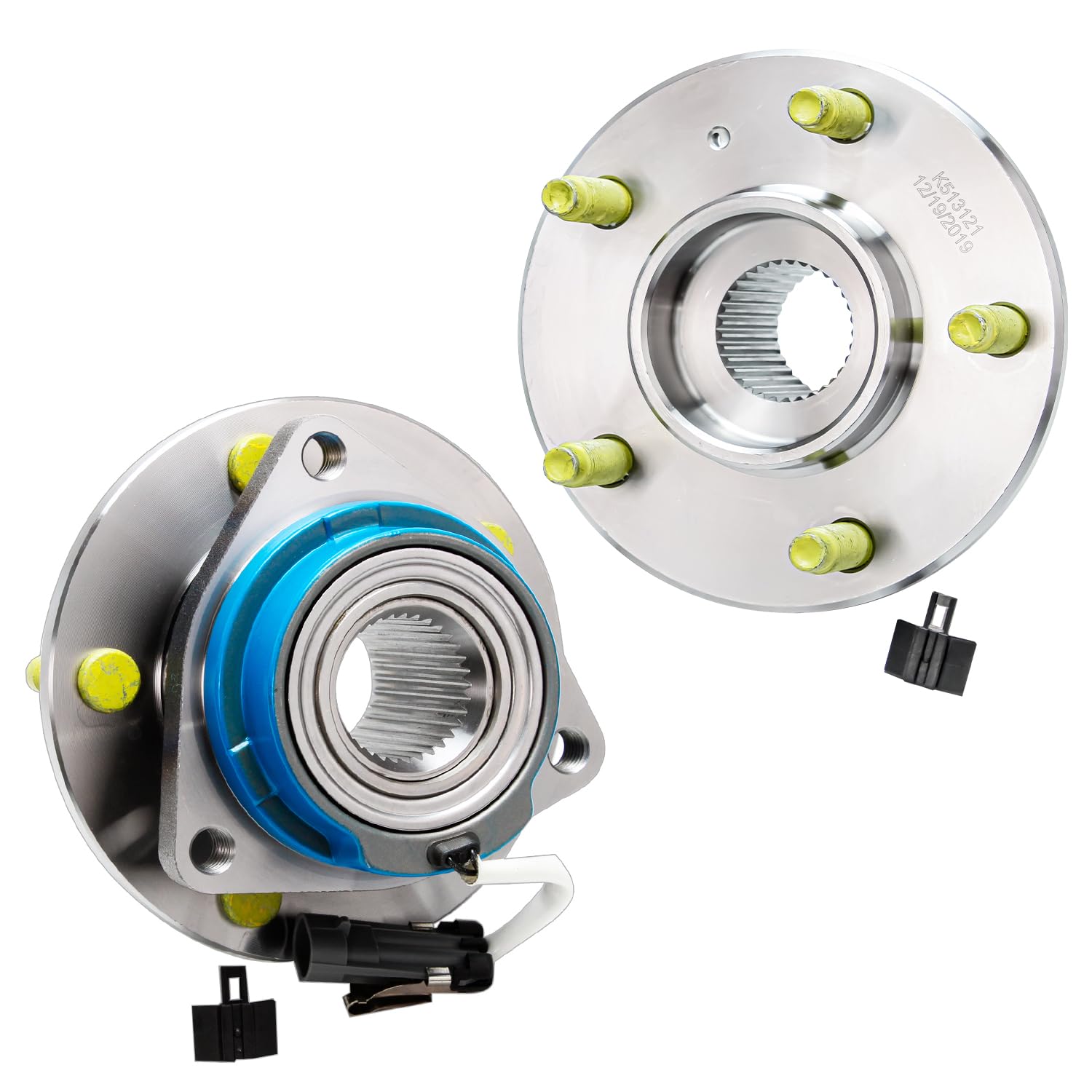 Detroit Axle - Pair 513121 Wheel Bearing Hubs Front For Chevy Impala Monte Carlo Buick Lacrosse Lesabre Cadillac Dts Pontiac Gra